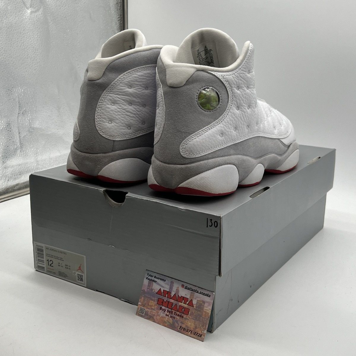 Jordan Brand Air Jordan 13 white wolf grey Size US 12 / EU 45 - 5 Thumbnail