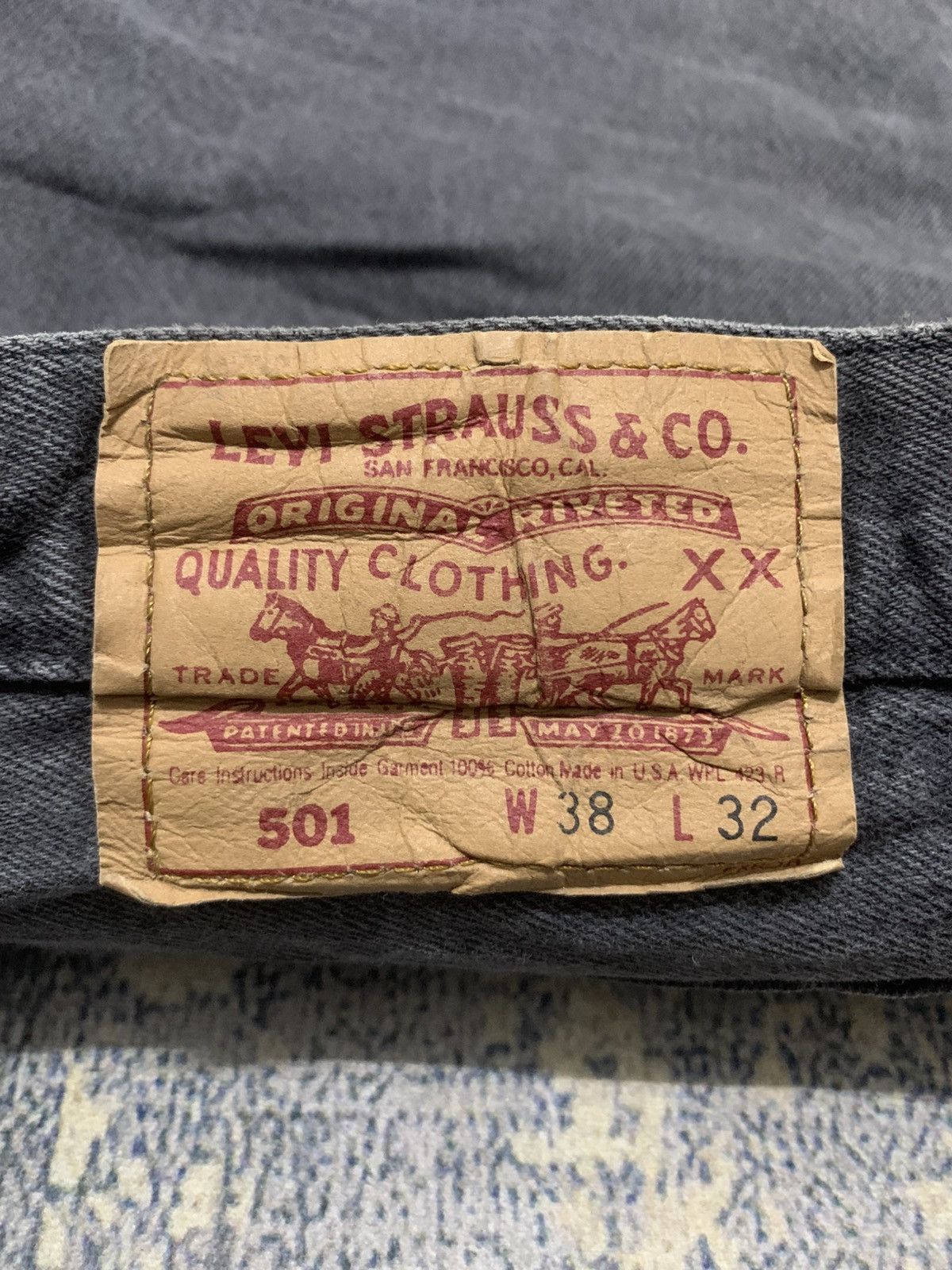 Levi's Vintage Levis 501 Super Black Jeans USA 38x32 Size US 38 / EU 54 - 13 Thumbnail