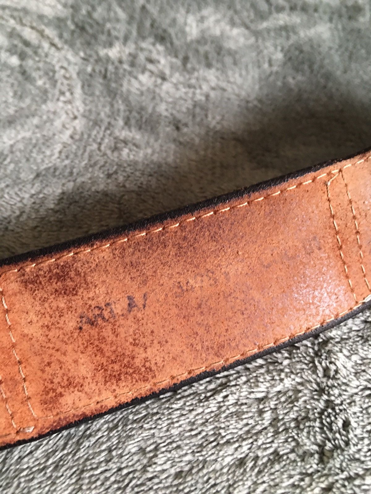 Levi's × Vintage LEVI’S Vintage Rare Leather Belt Size 85 cm 34 in Size 34 - 15 Thumbnail