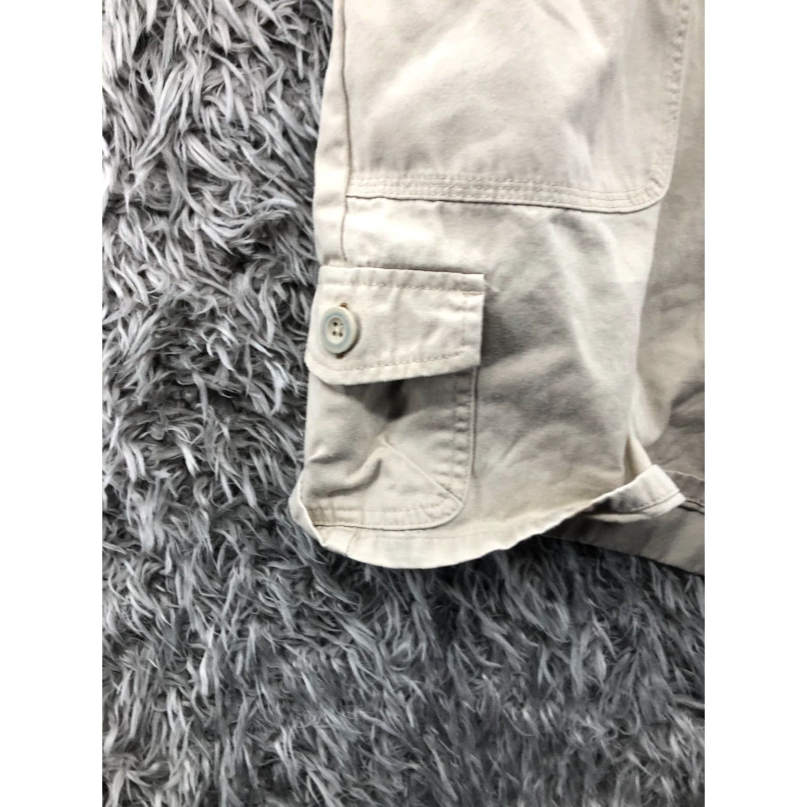 Lee Lee Cargo Shorts Womens Size 16 Mid Rise Medium Wash Beige Casual 5-Pocket Design Regular Fit Cotton Denim? Size 38" / US 16 / IT 52 - 4 Thumbnail