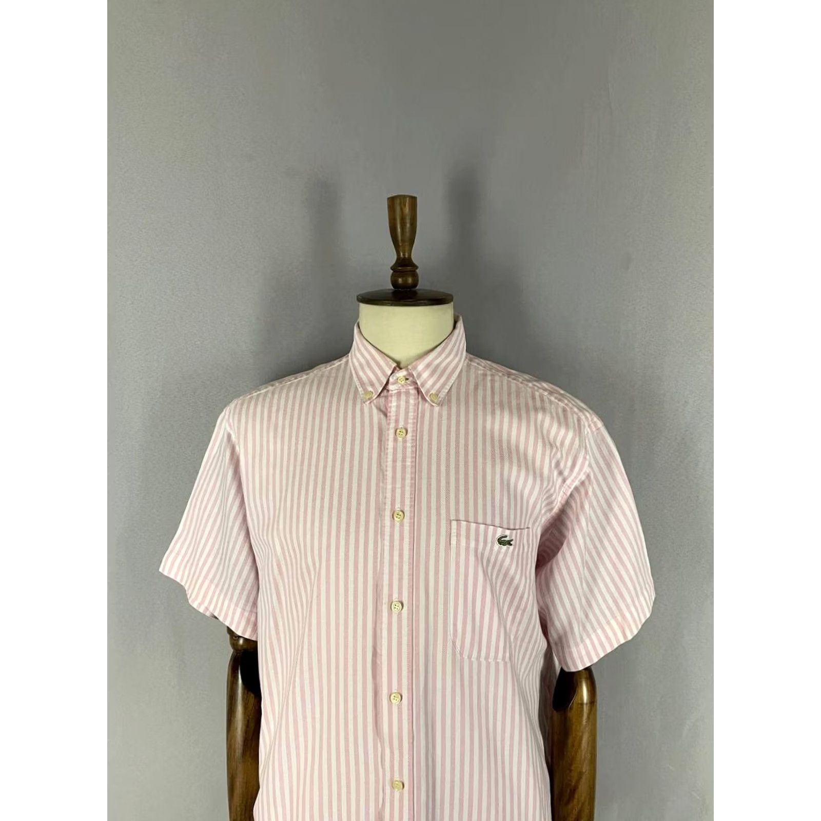 Lacoste Lacoste Shirt Size 44 Mens Casual White & Pink Cotton Short Sleeve Button Size US XXL / EU 58 / 5 - 4 Thumbnail