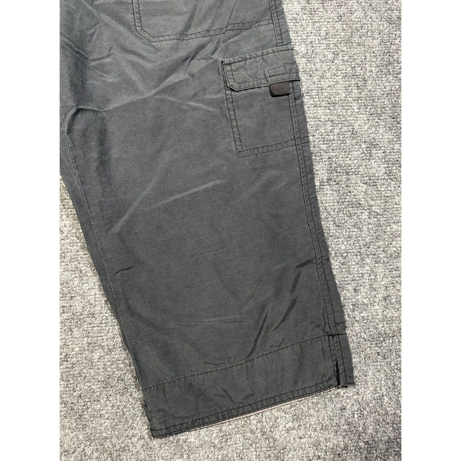 Vintage Columbia Pants Women Small Crop Cargo Faded Black Cotton Nylon Pockets Adjustabl Size 28" / US 6 / IT 42 - 2 Thumbnail