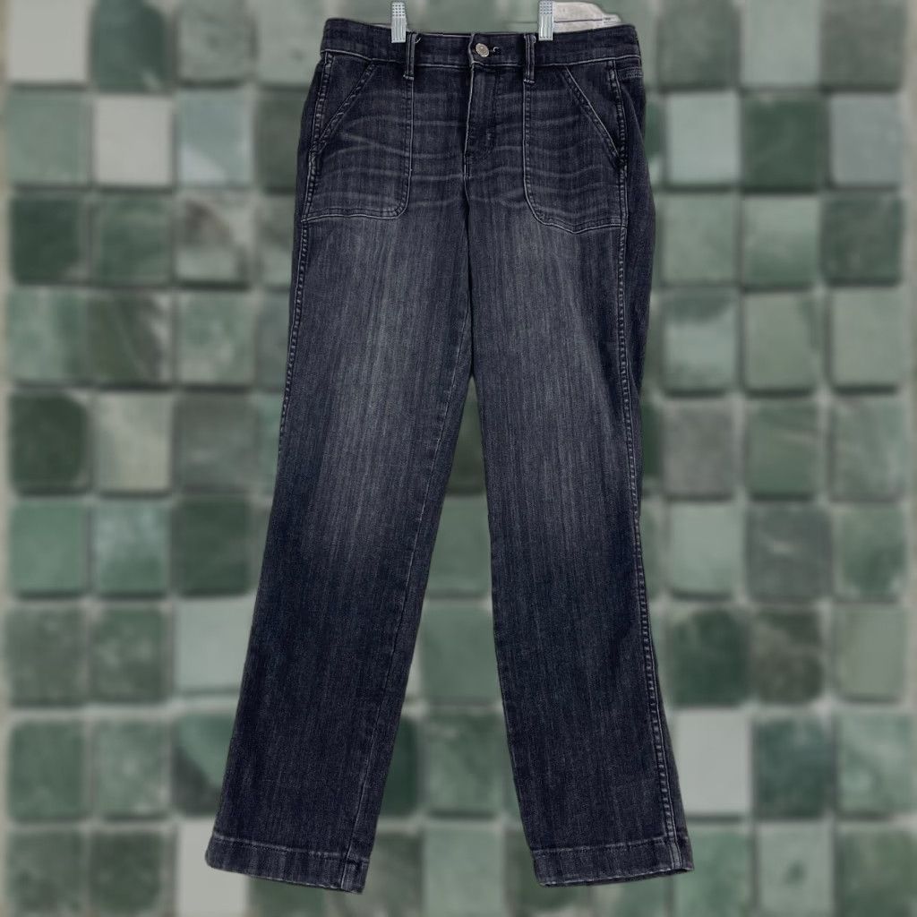 White House Black Market White House Black Market Jeans Straight Crop Womens Size 6 Tall Black Denim Mid-Rise 90s City Preppy Boys Mens Womens Size 28" / US 6 / IT 42 - 1 Thumbnail
