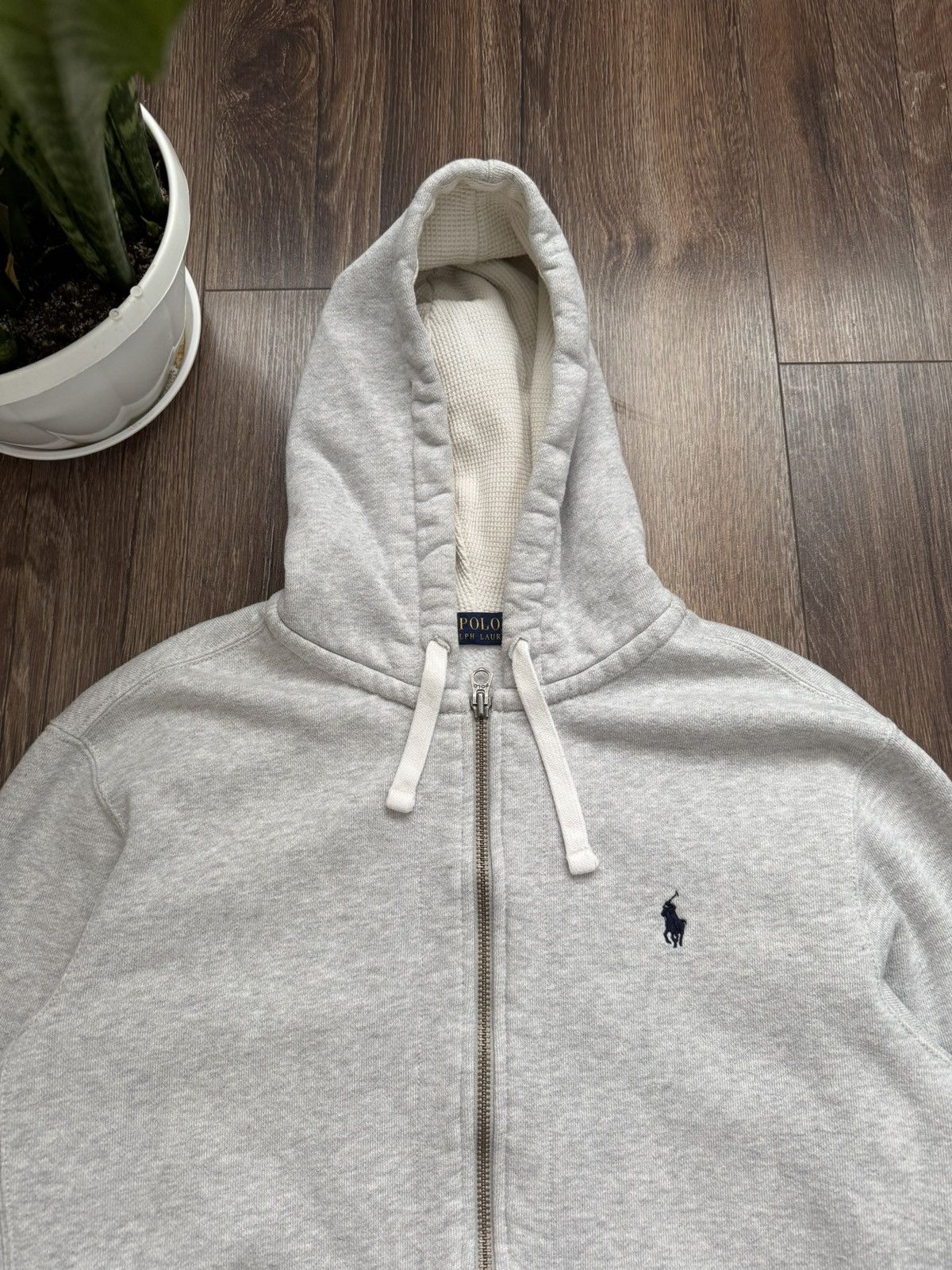 Polo Ralph Lauren Polo Ralph Lauren Men's Large Grey bassic zip hoodie Size US L / EU 52-54 / 3 - 3 Thumbnail