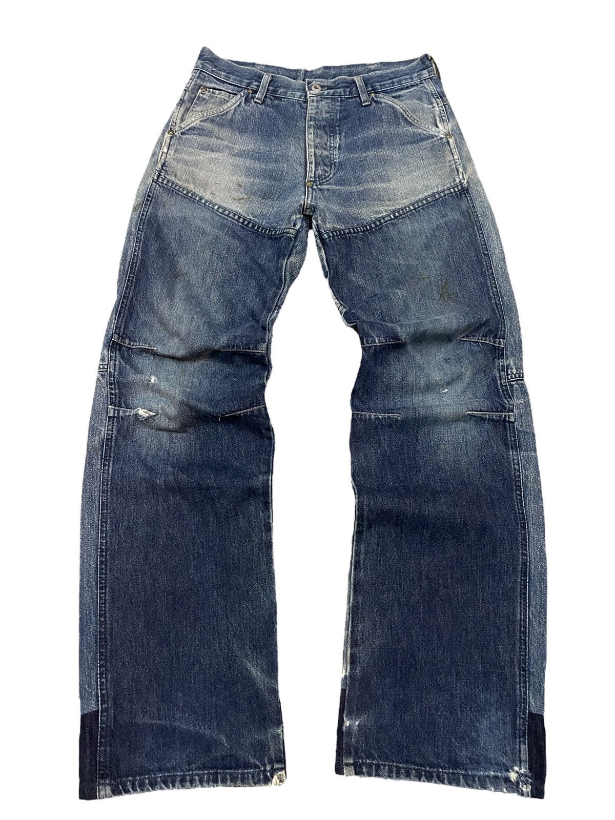 G-Star Vintage G-Star Two Tone Avant Garde Style Loose Baggy Jeans Size US 31 - 2 Thumbnail