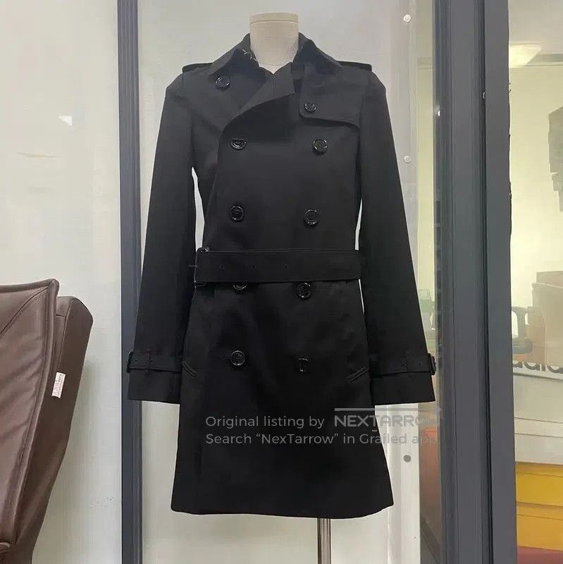 Burberry Burberry Women's Black Cotton Trench Coat. Size XS / US 0-2 / IT 36-38 - 1 Thumbnail