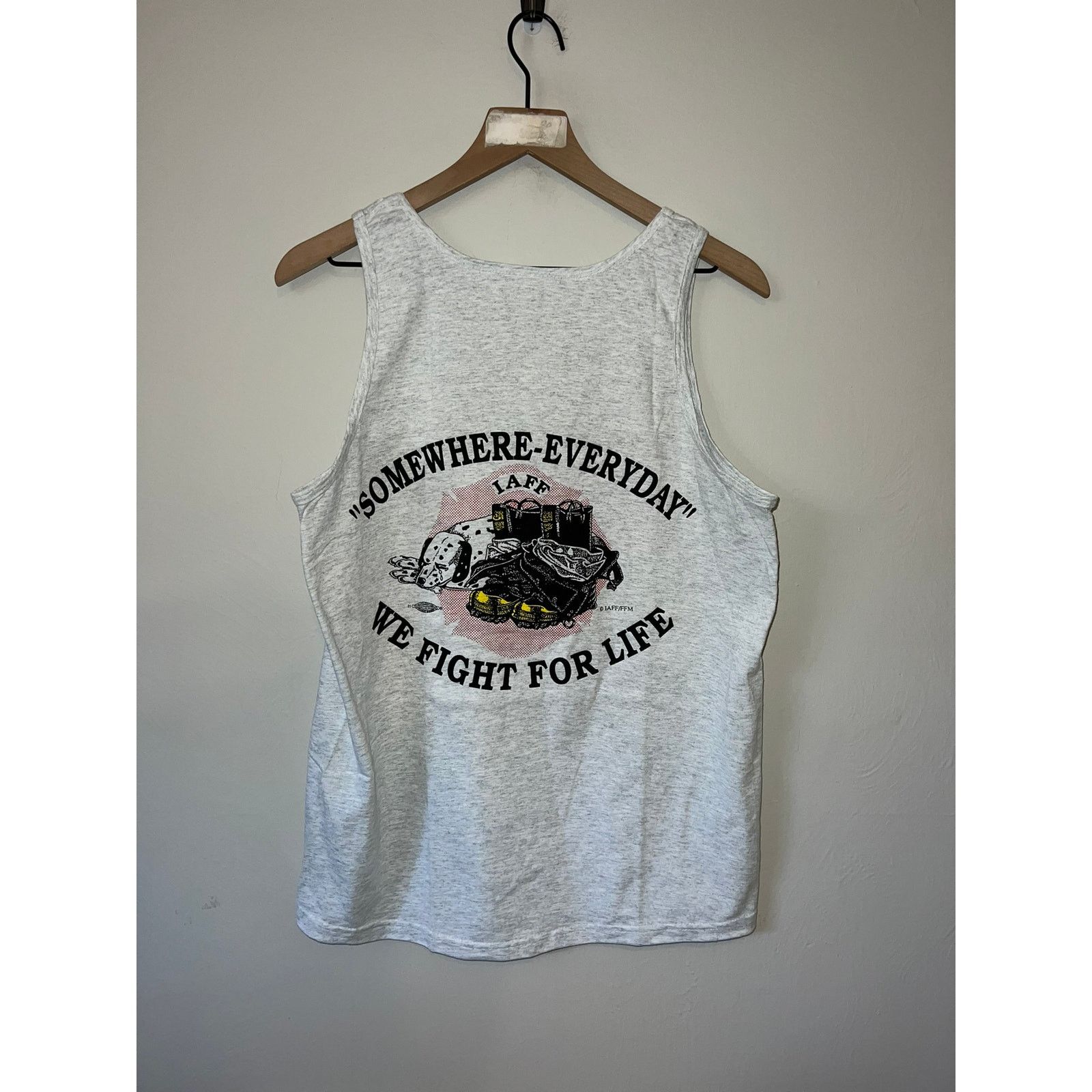 Fruit Of The Loom Vintage Firefigher Shirt Fallen Fire Fighter Memorial IAFF M Size US M / EU 48-50 / 2 - 5 Thumbnail