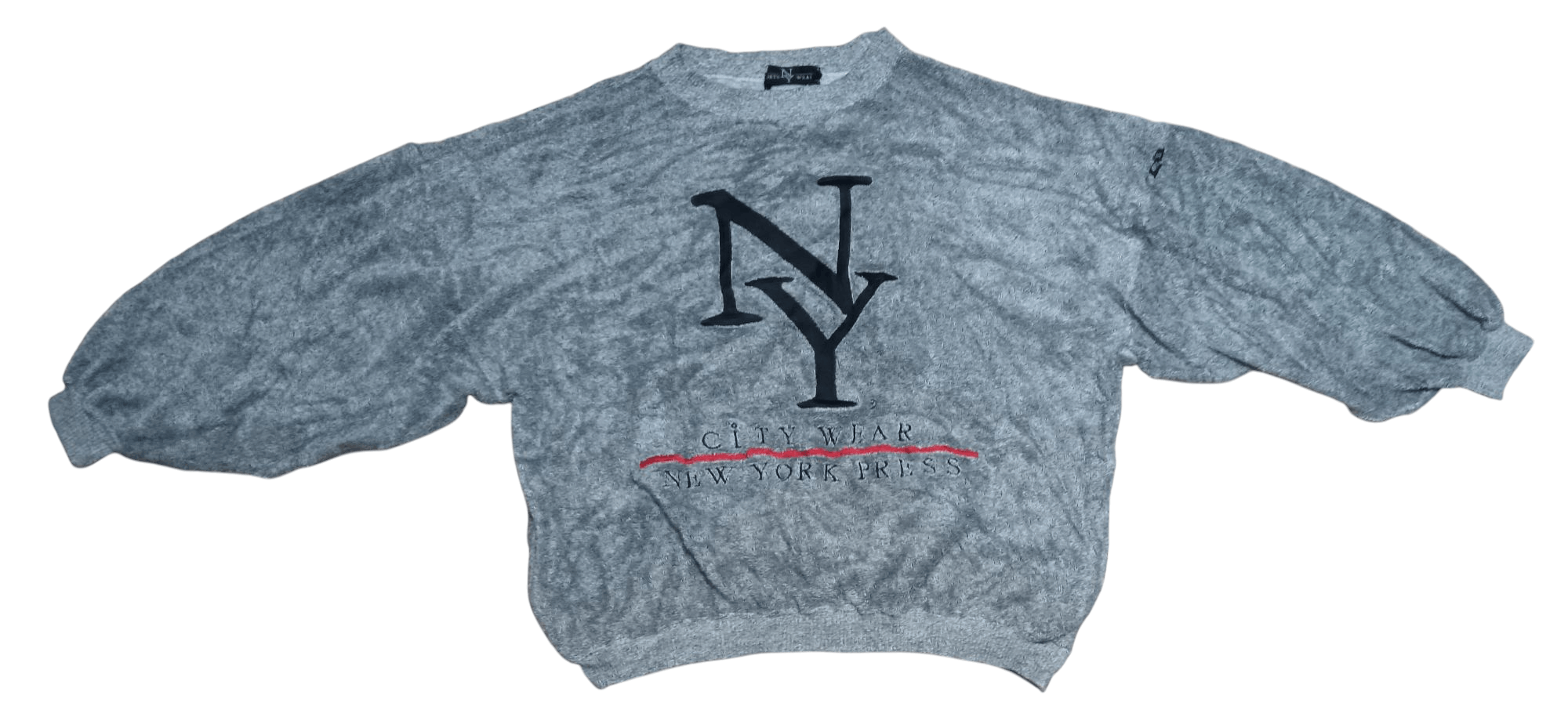 Japanese Brand × Vintage VINTAGE NEW YORK PRESS EMBROIDERED SWEATSHIRT Size US L / EU 52-54 / 3 - 1 Thumbnail