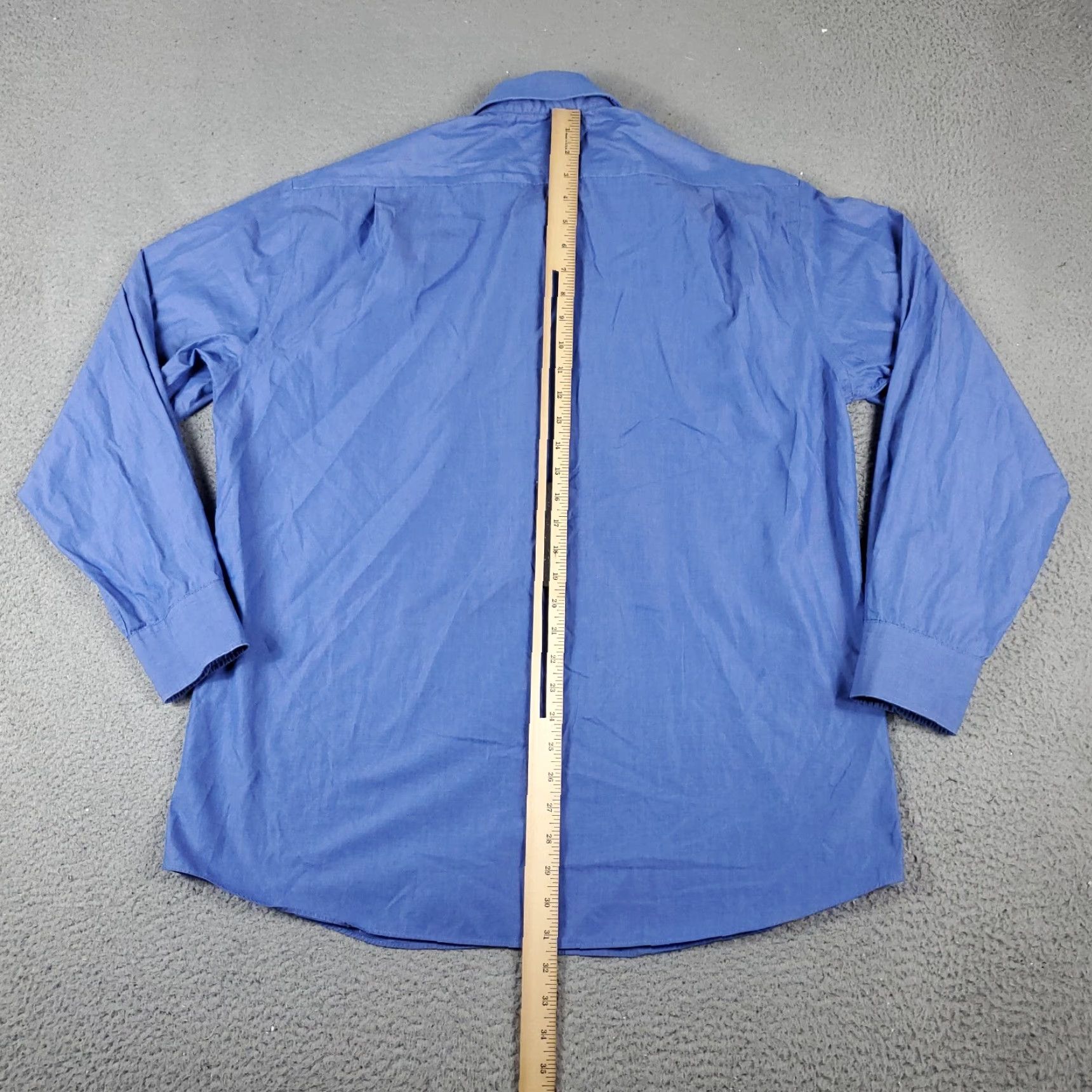 Tommy Hilfiger VINTAGE Tommy Hilfiger Shirt Mens 16.5 Blue Dress Long Sleeve Button Up Collar Dress Shirt Men 16.5 Blue Modern Classic Preppy Size 42R - 4 Thumbnail