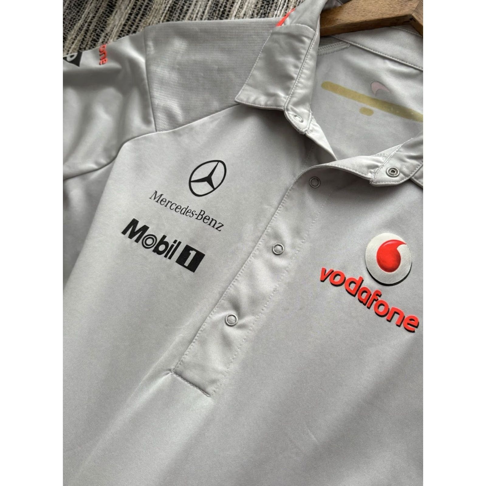 Mercedes-Benz McLaren Mercedes Benz AMG Petronas Formula One Team Gray Polo shirt M Men Size US M / EU 48-50 / 2 - 5 Thumbnail