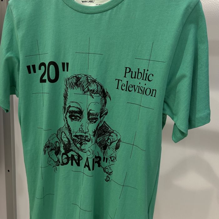 Off white public television hot sale tee