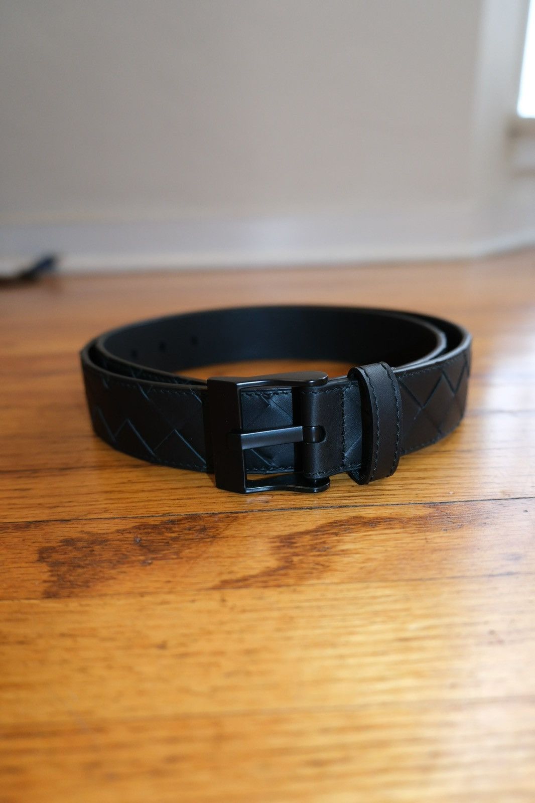 All Black Bottega Veneta Belt