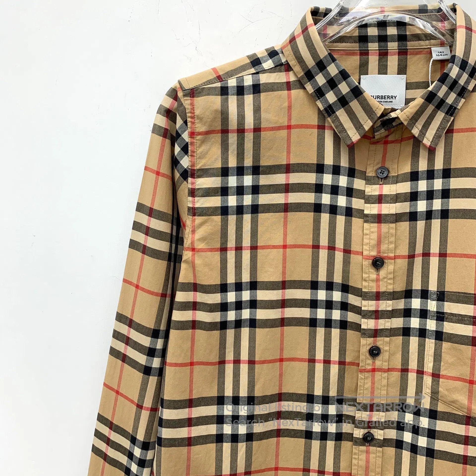 Burberry Burberry Size 14Y Brown classic check design cotton collar Size S / US 4 / IT 40 - 3 Thumbnail