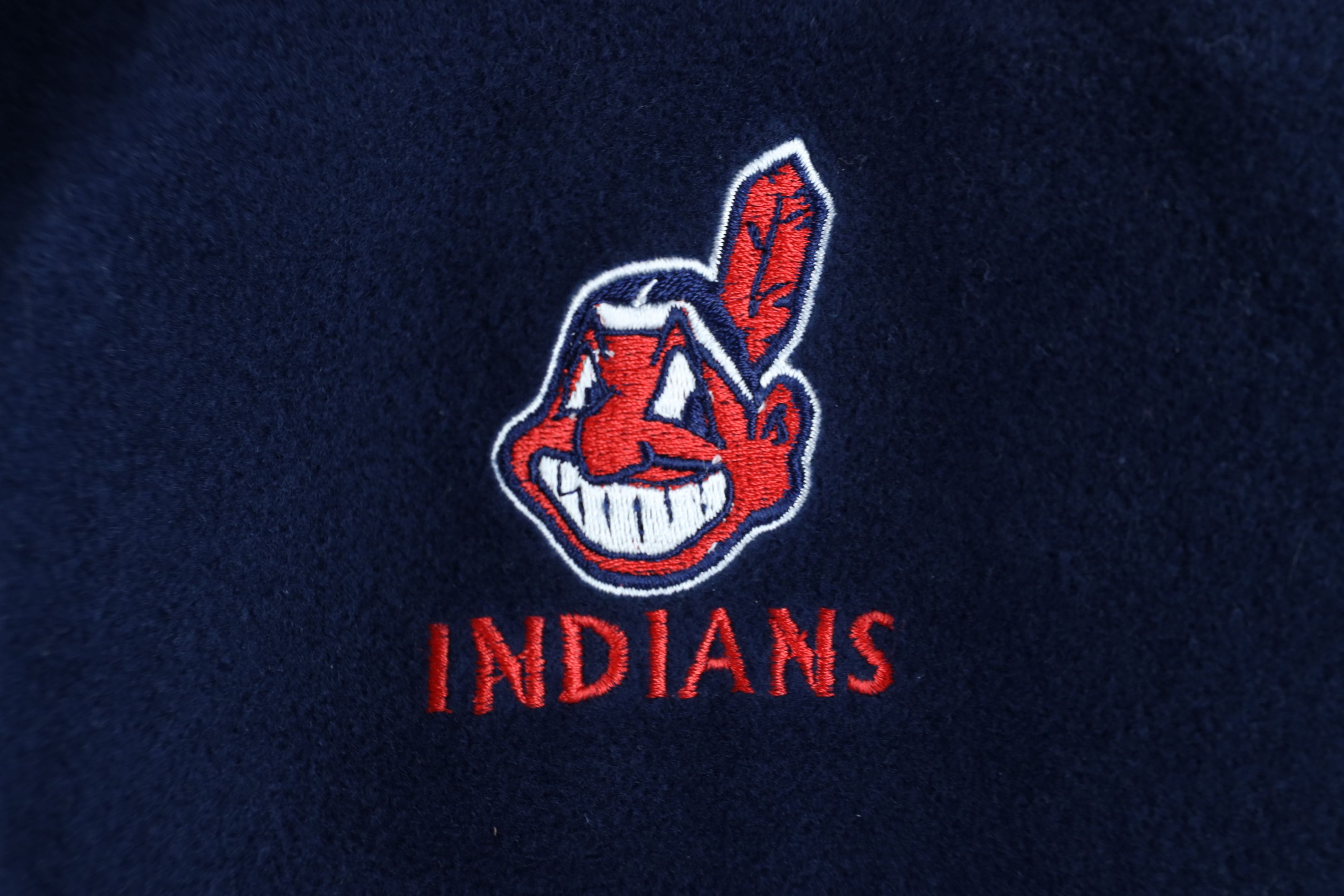 Vintage Vintage 90s Cleveland Indians Baseball Fleece Vest Jacket Size US L / EU 52-54 / 3 - 4 Thumbnail
