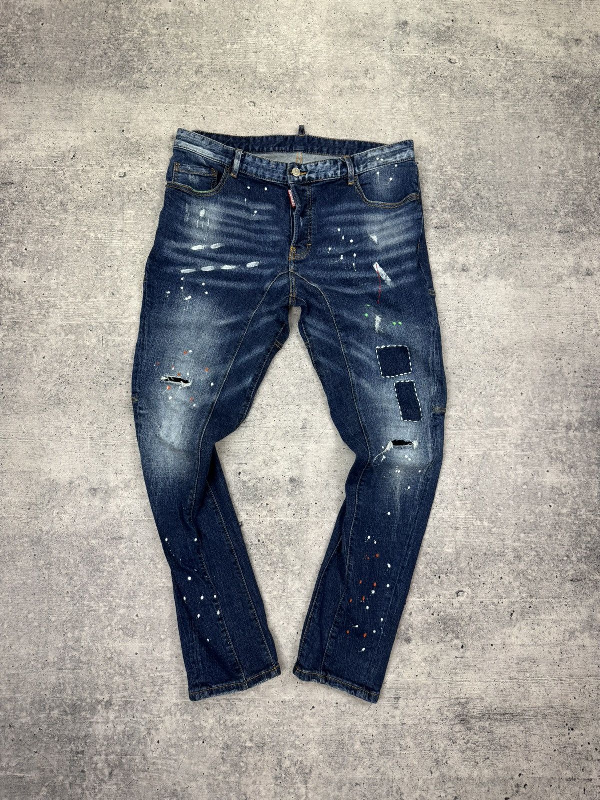 Dsquared2 Dsquared2 Dsquared Painted Patchwork Italian Jeans Trousers Size US 36 / EU 52 - 1 Thumbnail