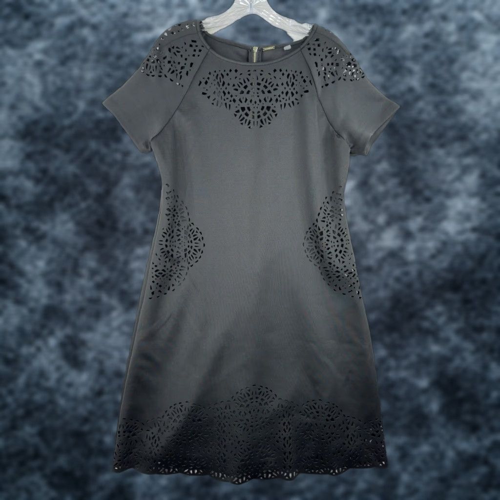 black tahari dress Tahari Black Floral Embroidered Sheath Dress main image 0