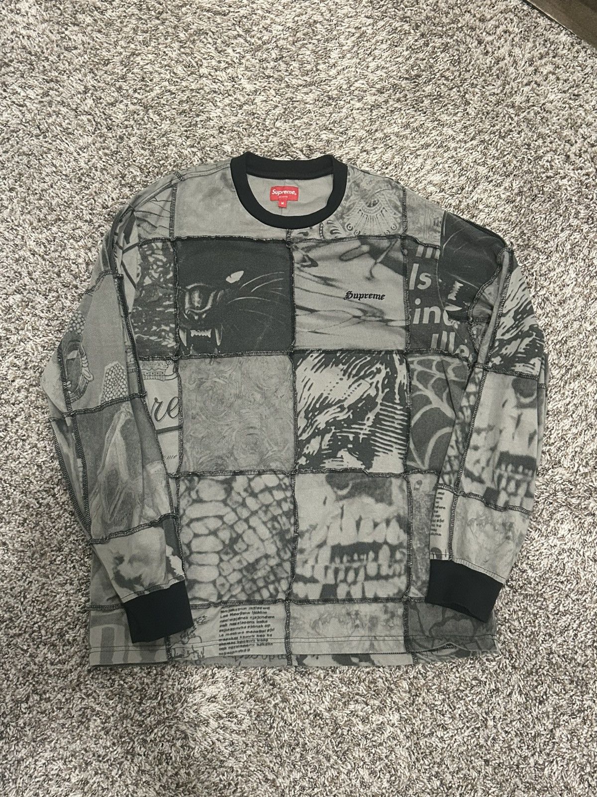 Supreme Mosaic Patchwork L/S Top ブラック Mosaic Patchwork L/S Top – Supreme