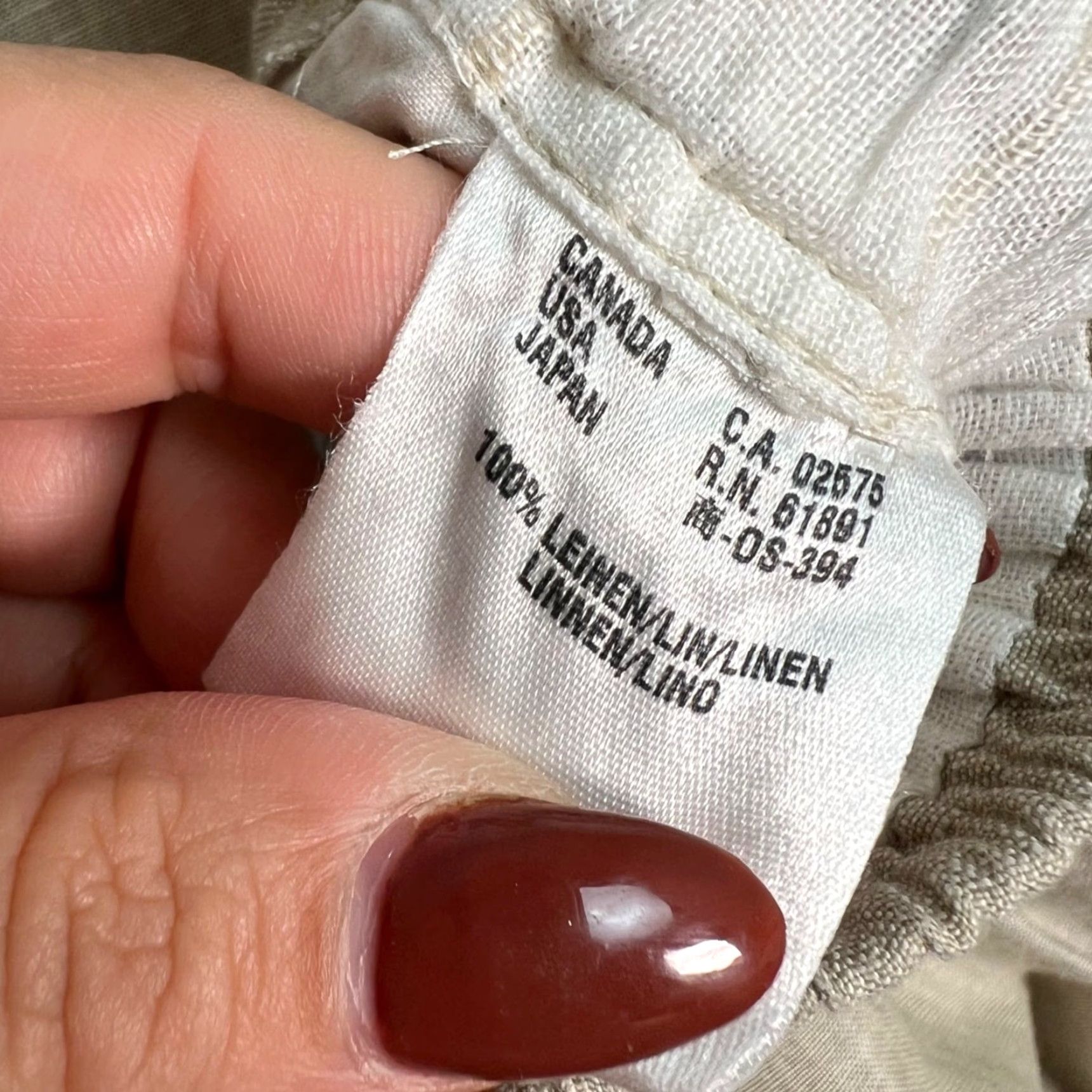 Escada VINTAGE Escada Sport Womens Wide-Leg Pants Beig e Linen Elastic Waist Drawstring 30 Inseam 24 in Ankle Flat Front Regular Size 30 Womens) Size 30" / US 8 / IT 44 - 4 Thumbnail