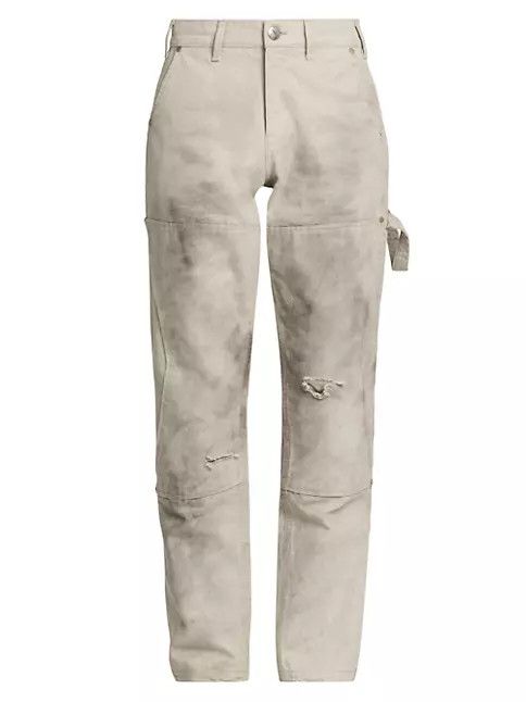 image of Rhude Os11X0124 Chevron Painter Pants In Elephant, Men's (Size 32)
