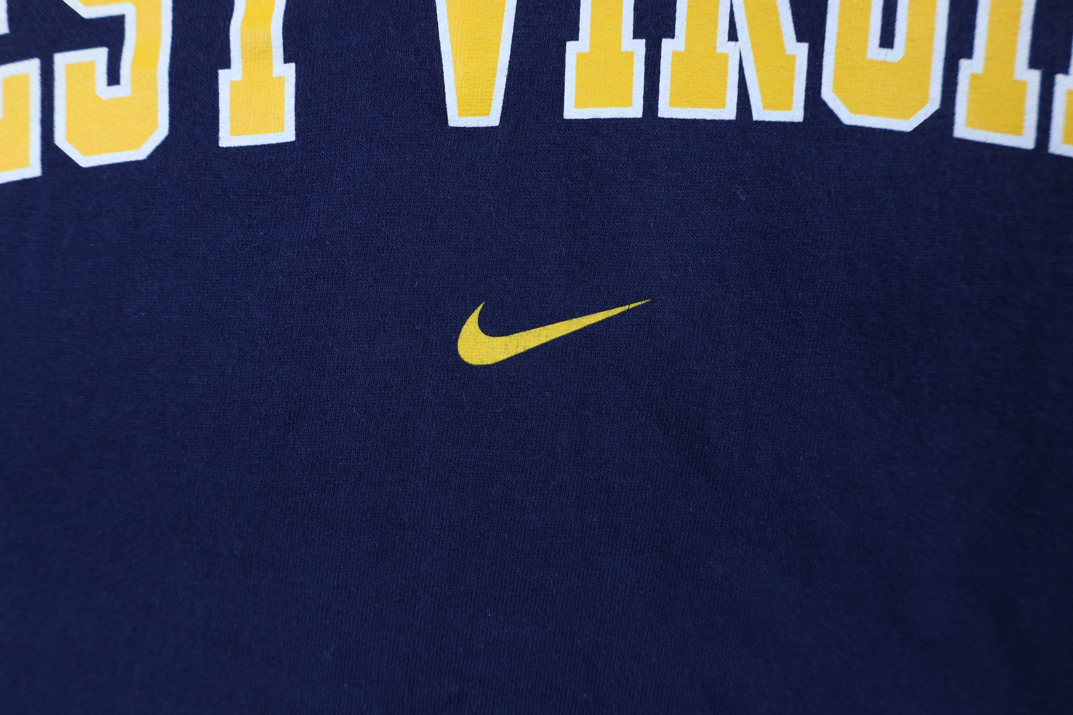Nike Vintage Nike Center Swoosh West Virginia University T-Shirt Size US XL / EU 56 / 4 - 5 Thumbnail