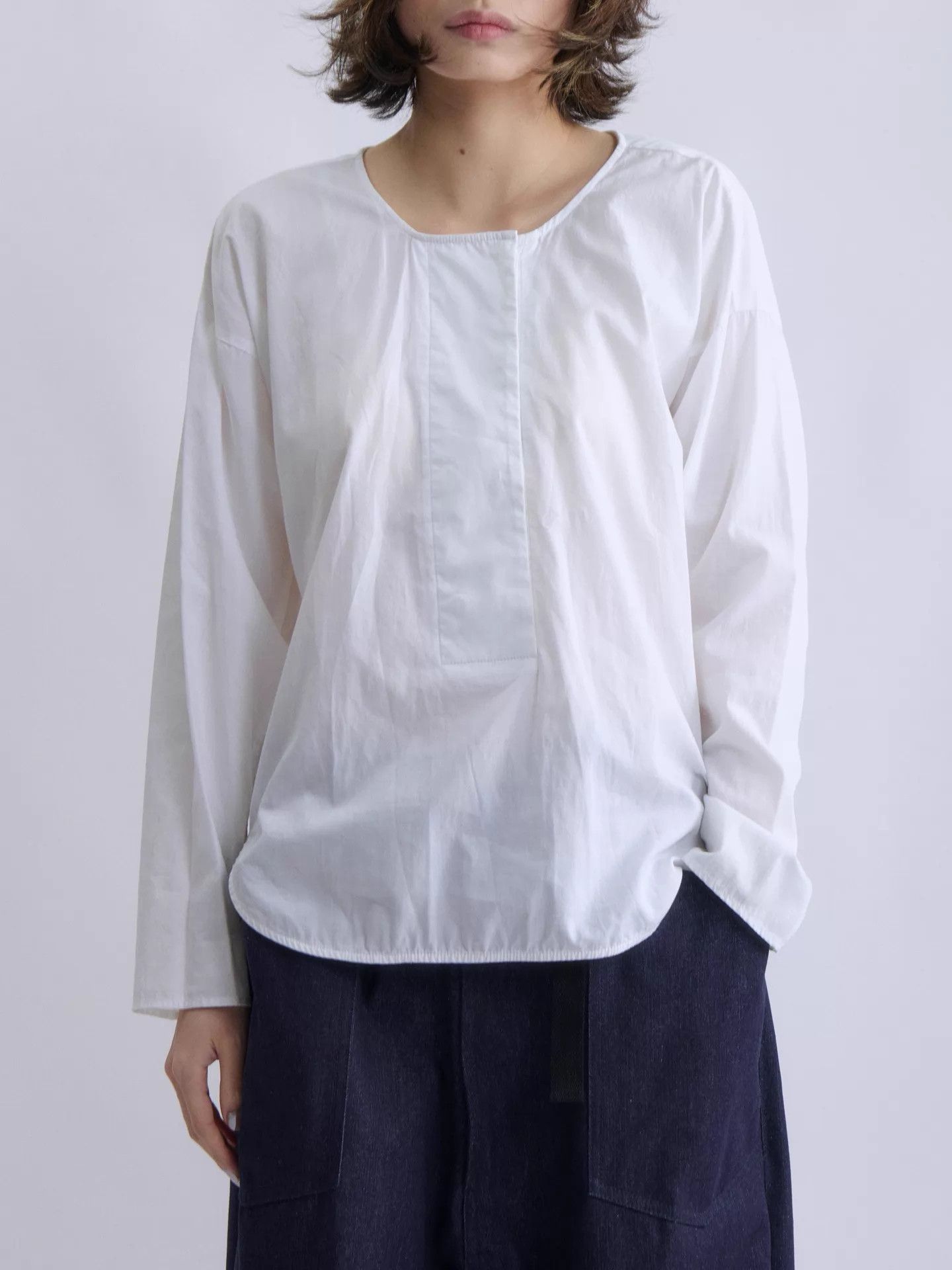 MM6 MM6 2014 Vintage Collarless White Cotton Shirt Size M / US 6-8 / IT 42-44 - 1 Thumbnail