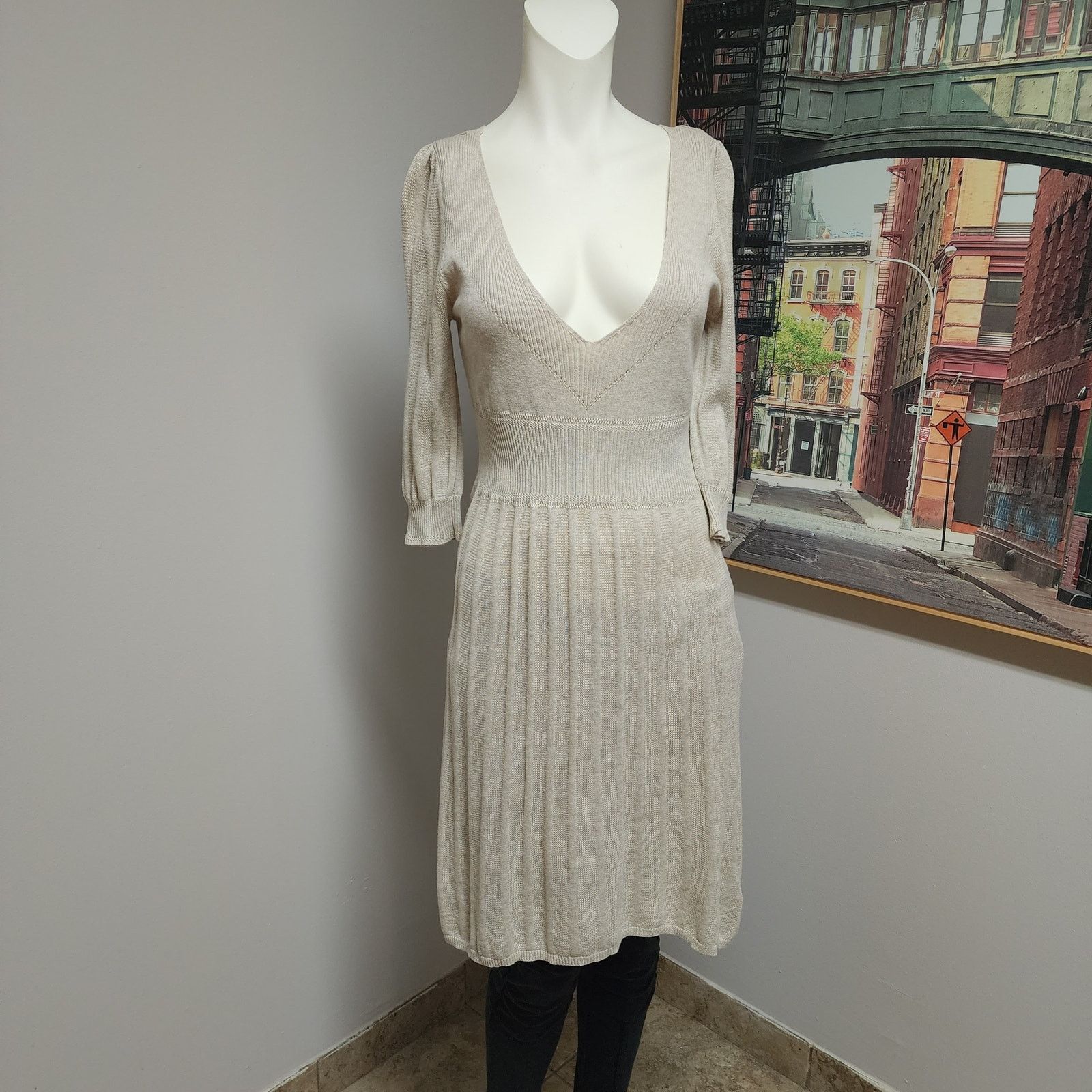 black knitted turtleneck dress Pomander Place Black Knit Long Sleeve Ruby Dress Black / XXS main image 1
