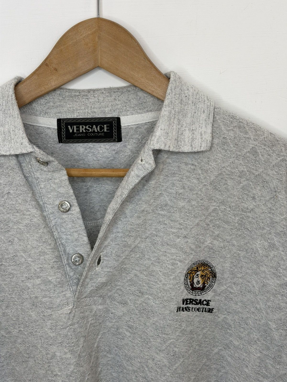 Versace Jeans Couture Vintage 90s Versage Logo Wool Longsleeve Size L Size US L / EU 52-54 / 3 - 4 Thumbnail