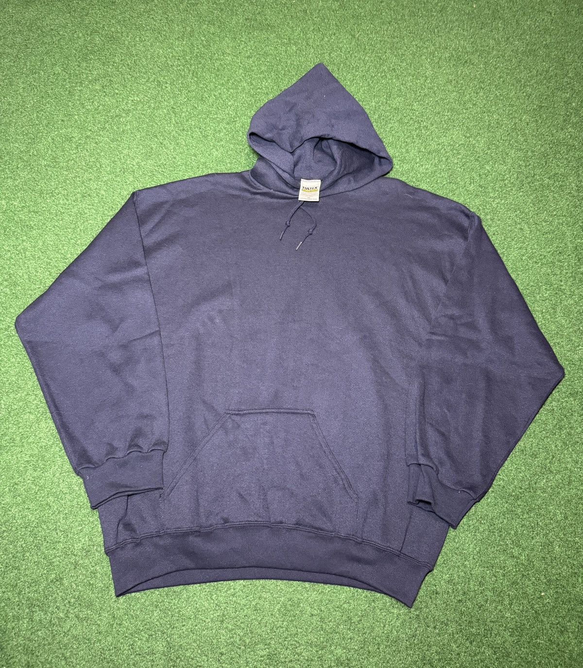Tultex Vintage Tultex 90s Blank Minimalist 2XL Blue Grunge Hoodie Size US XXL / EU 58 / 5 - 1 Thumbnail