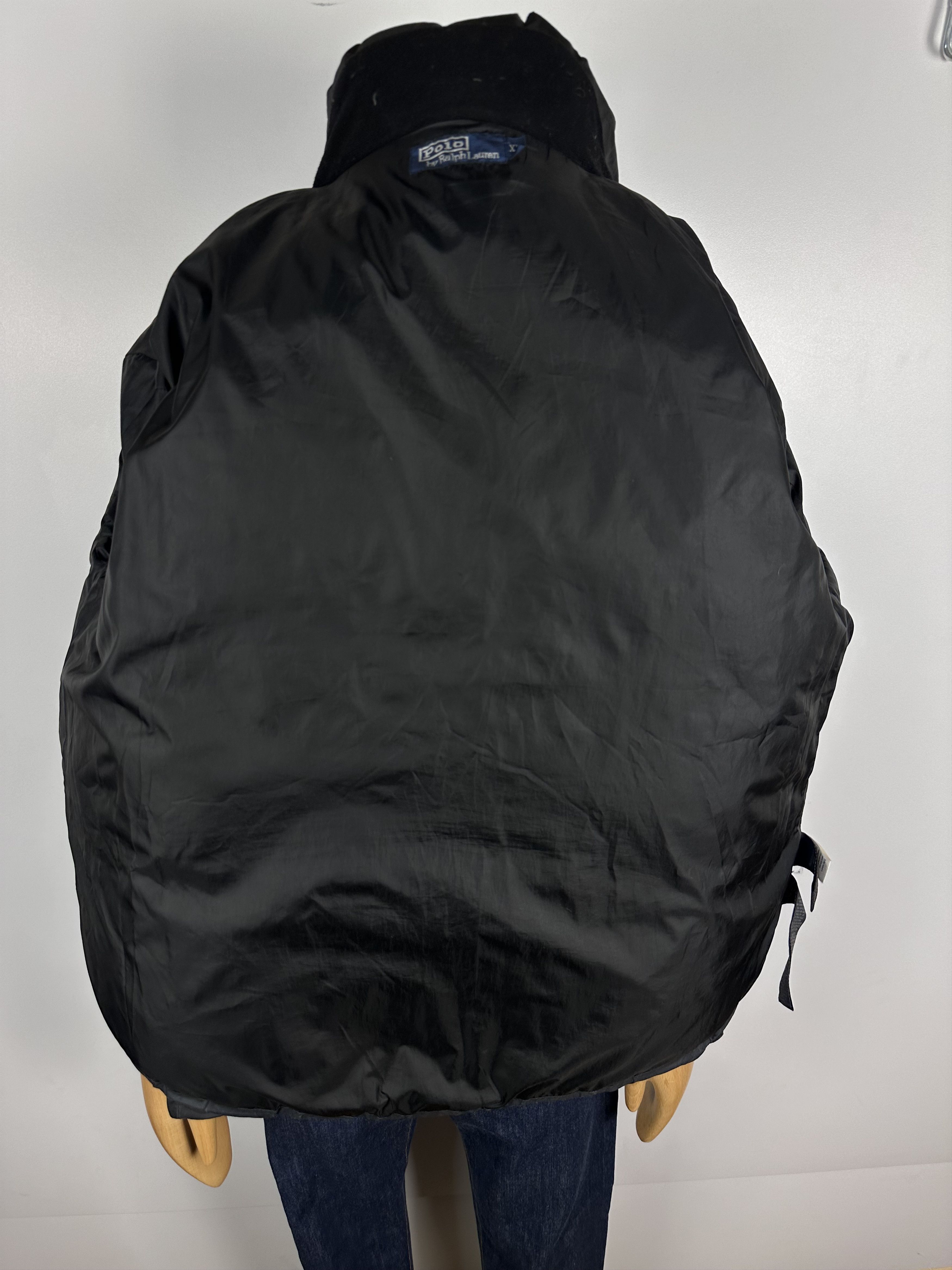 Vintage Polo Ralph Lauren Puffer Down Jacket Black Size XL