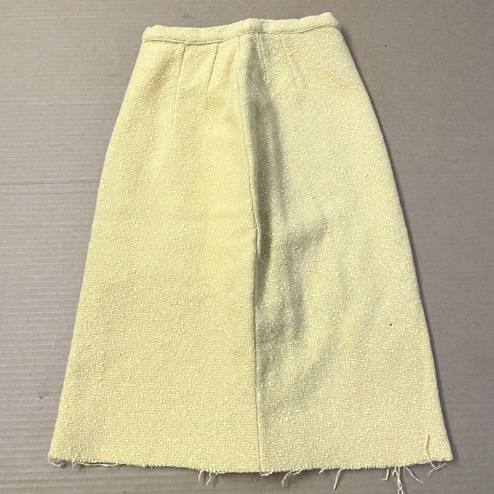 Vintage VINTAGE A-Line Skirt Womens 2XS Yellow 60s 70s 80s Zipper Hook Loop Ladies Size 24" / US 00 / IT 34 - 4 Thumbnail