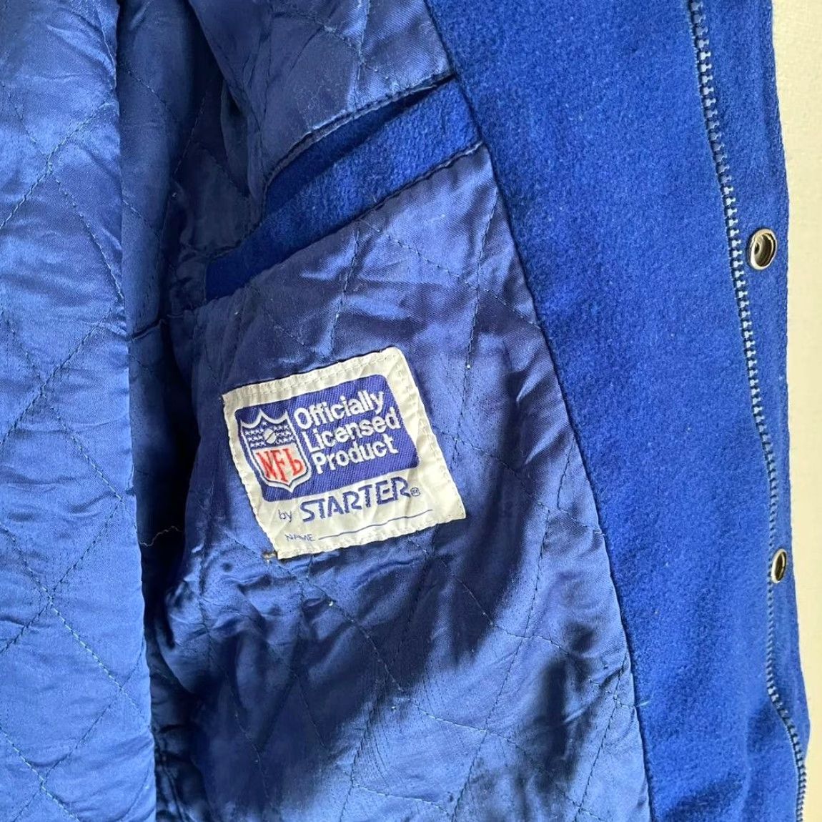 Vintage NFL Starter Wool Stadium Jacket New York Giants L Size Men Varsity Jacket 3L Large Wool Stadium Giants Size US S / EU 44-46 / 1 - 6 Thumbnail