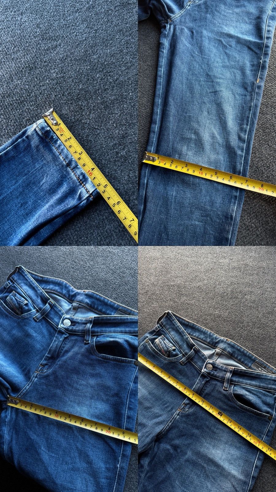 Diesel 00s Y2K Diesel Luxury Slandy Super Skinny Dark Wash Jeans Size 29" - 19 Thumbnail