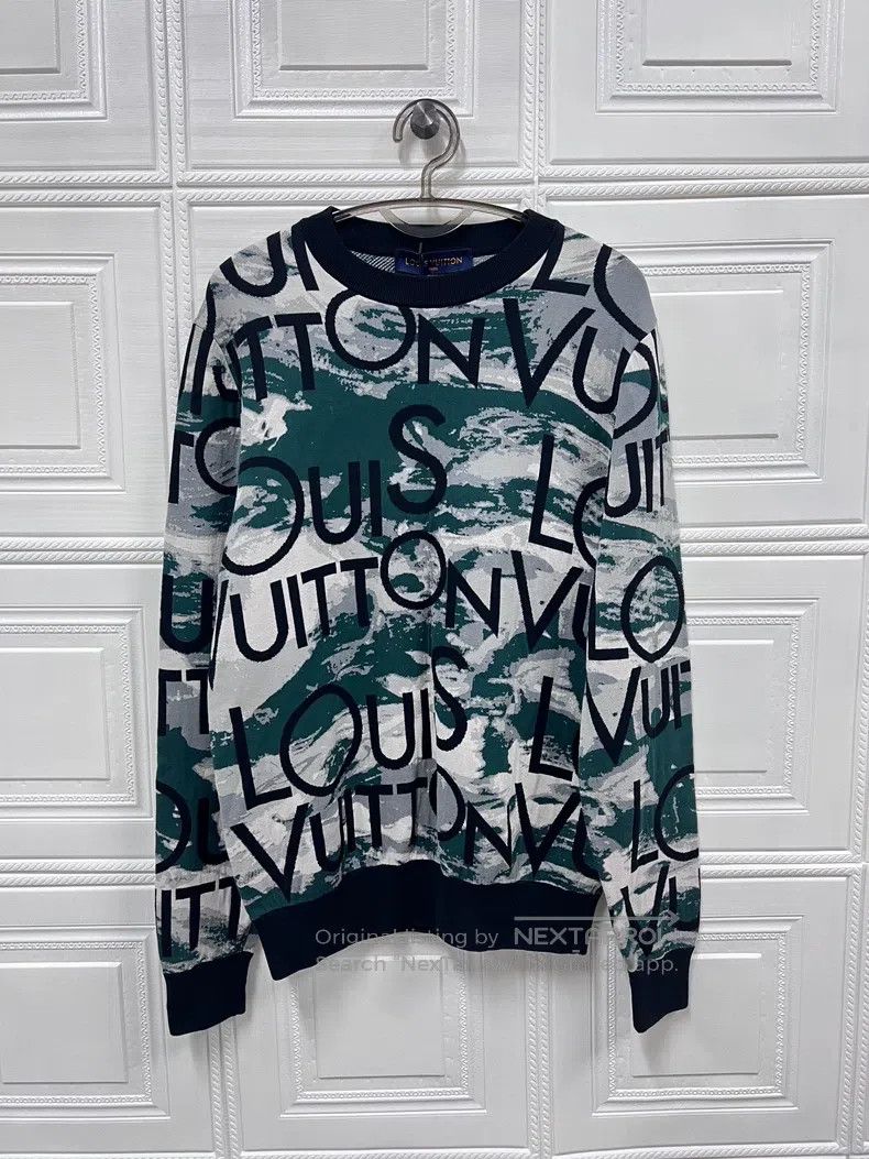Louis Vuitton Louis Vuitton Full logo crewneck color-block cotton knit s Size US XL / EU 56 / 4 - 1 Thumbnail