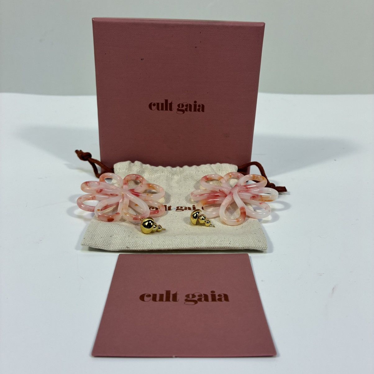 Cult Gaia Cult Gaia Acrylic Blossom Flower Azalea Earrings Pink NWT Size ONE SIZE - 17 Thumbnail