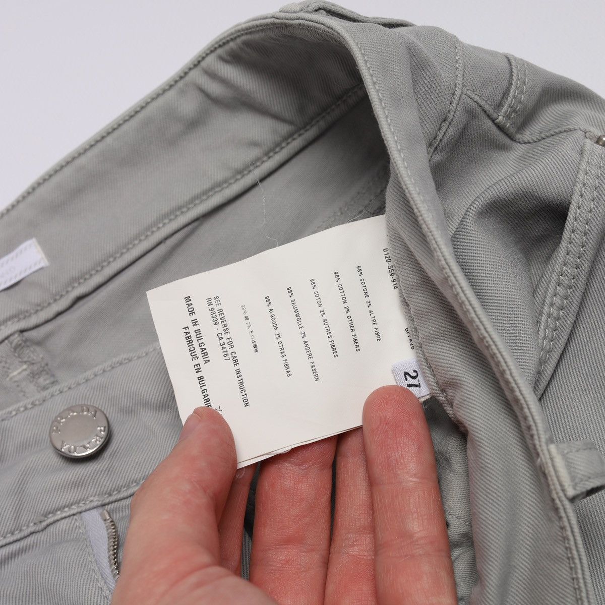 Prada Prada Gray Cotton Pants Logo Raw Edge Size 27" / US 4 / IT 40 - 13 Thumbnail