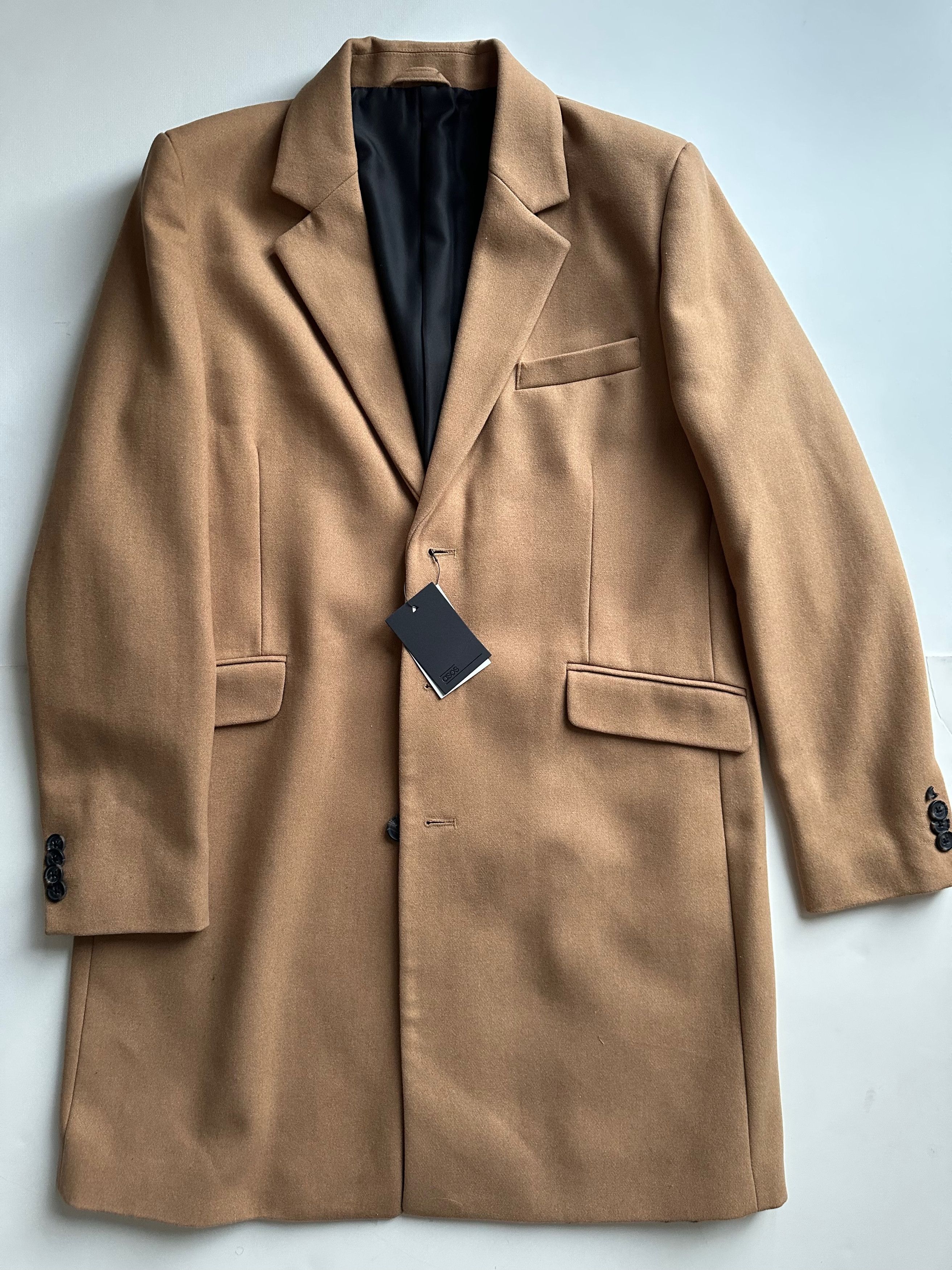 Asos ASOS Wool Blend Coat - Camel - XL (NWT) Size US XL / EU 56 / 4 - 1 Thumbnail