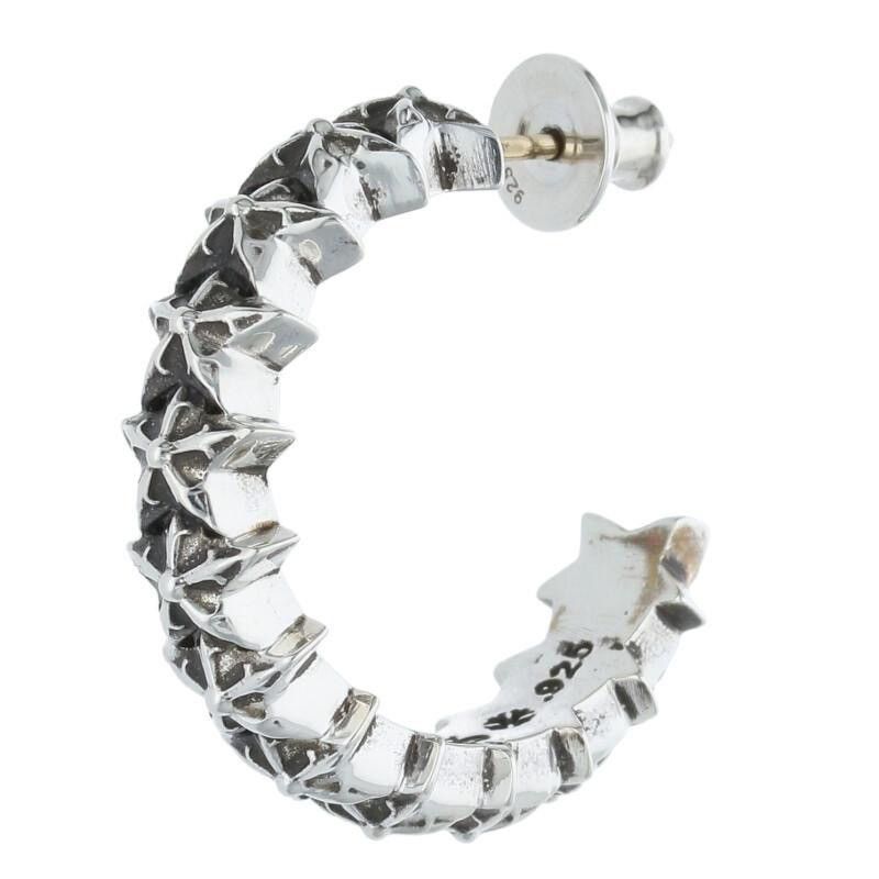 Chrome Hearts Chrome Hear Star Hoop Earring Silver Size ONE SIZE - 1 Thumbnail