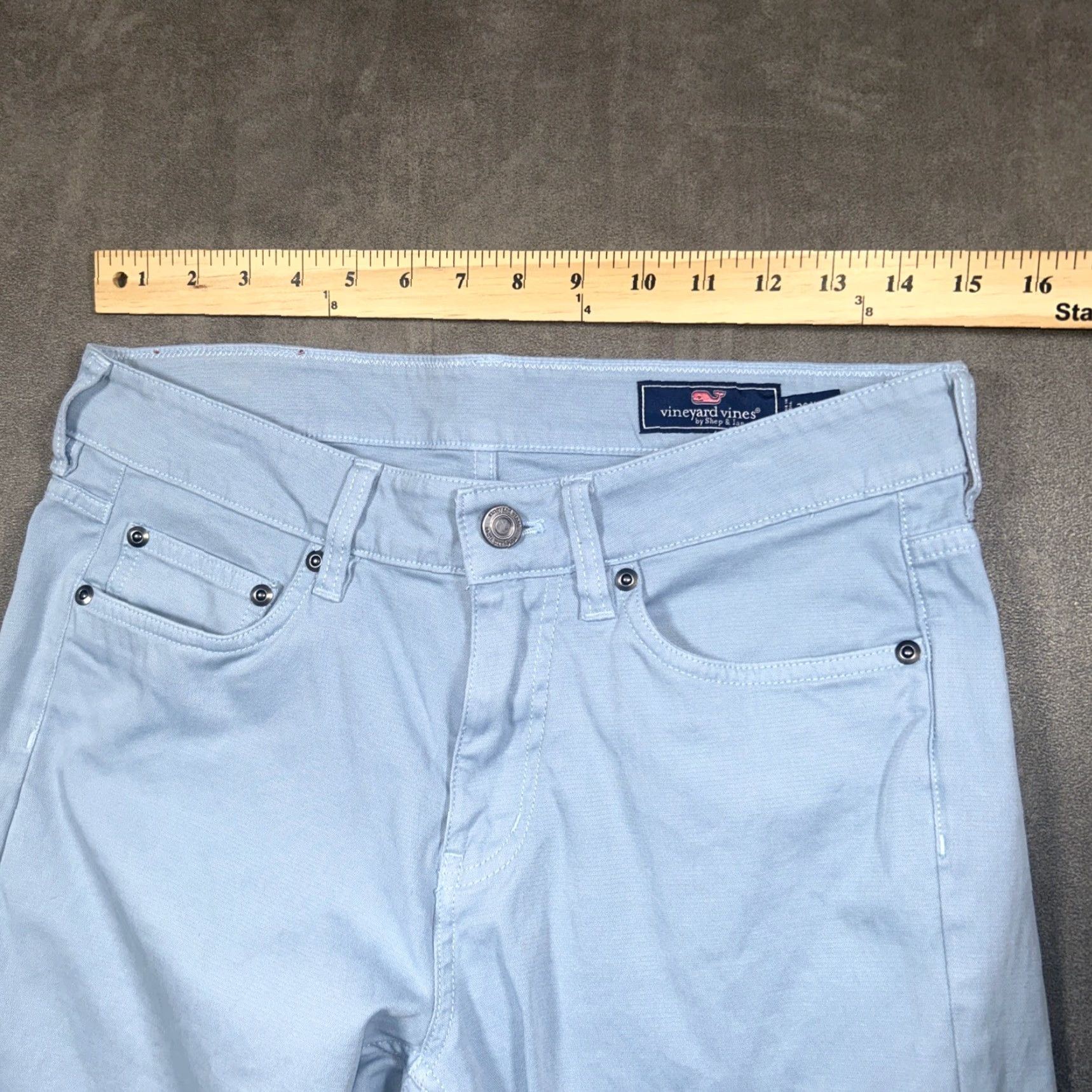 Vineyard Vines Vineyard Vines Pants Mens 30x30 Khaki Stretch 5-Pocket Twill Light Blue Size US 30 / EU 46 - 3 Thumbnail