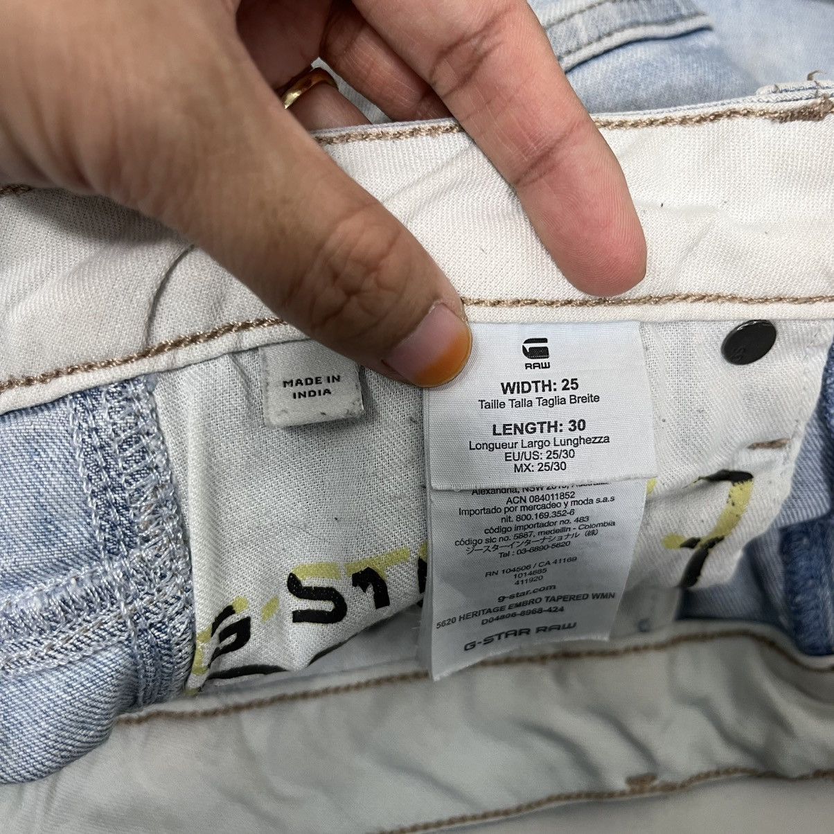 G-Star Vintage G Star Raw 96 Bikers Denim Jeans Size 28" / US 6 / IT 42 - 15 Thumbnail