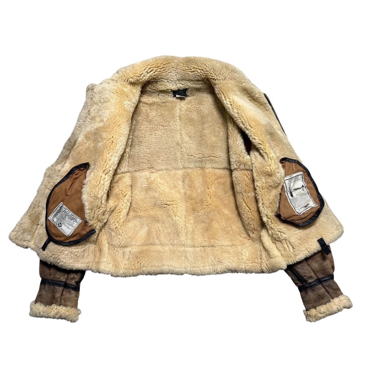 Avirex Vintage 80s Avirex Scovill Zipper Sheepskin Mouton B3 Jacket Size US S / EU 44-46 / 1 - 13 Thumbnail