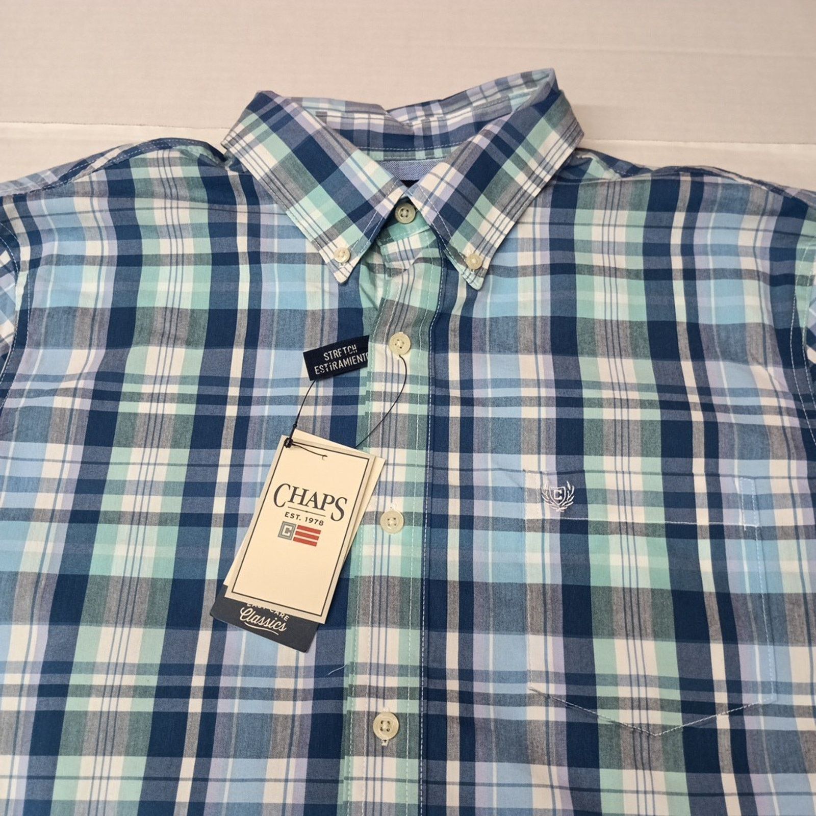 Chaps CHAPS Button Down Plaid Shirt Men's L Lilac Blue Multi Size US L / EU 52-54 / 3 - 3 Thumbnail