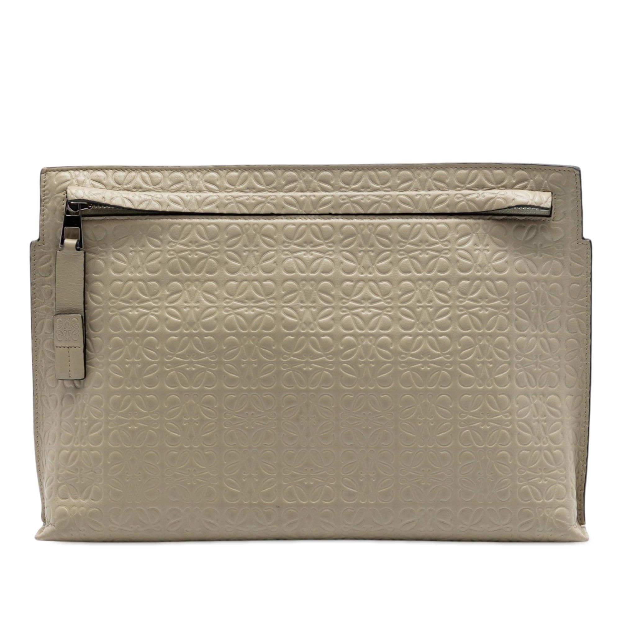 Loewe Embossed Anagram Leather Repeat T Clutch Size ONE SIZE - 1 Thumbnail