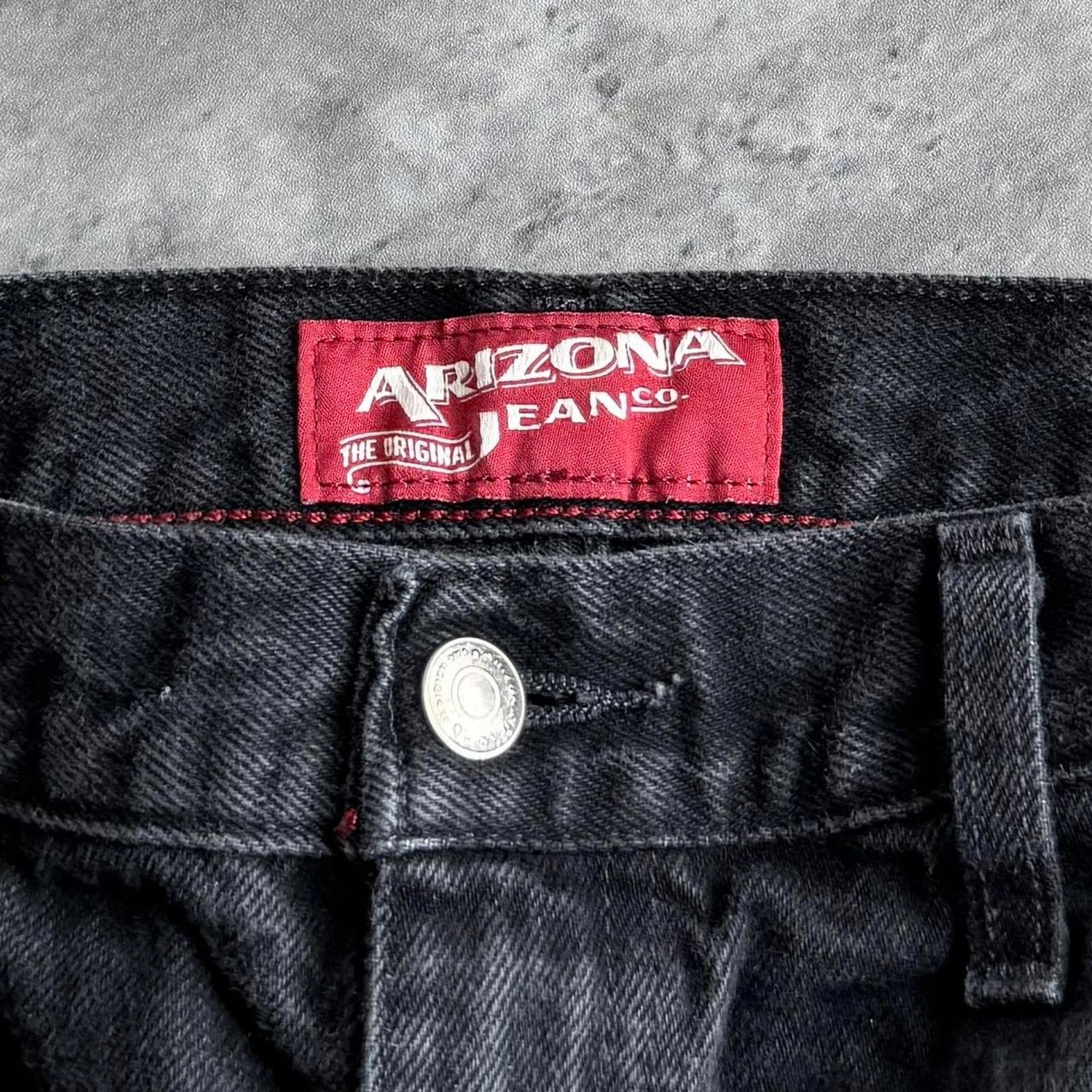 Arizona Jean Co. × Japanese Brand × Vintage Vintage Y2K Arizona Faded Black Grunge Opium Denim Jeans Size US 38 / EU 54 - 3 Thumbnail