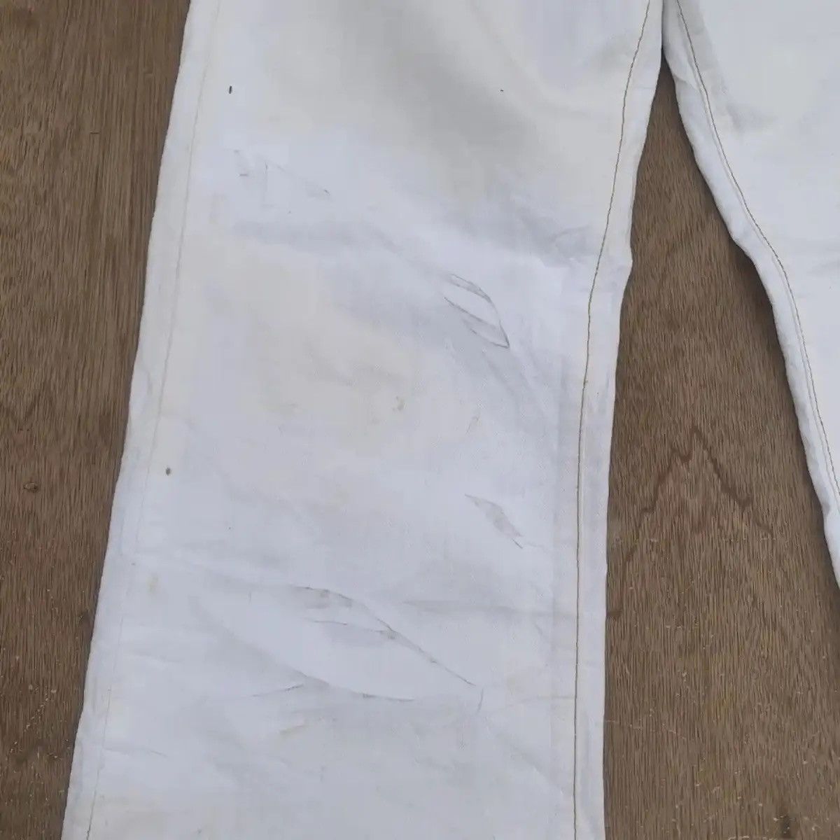 Vintage FLARES TROUSERS JEANS LOOSE FIT FADED PANTS MADE IN SPAIN Size US 31 - 4 Thumbnail