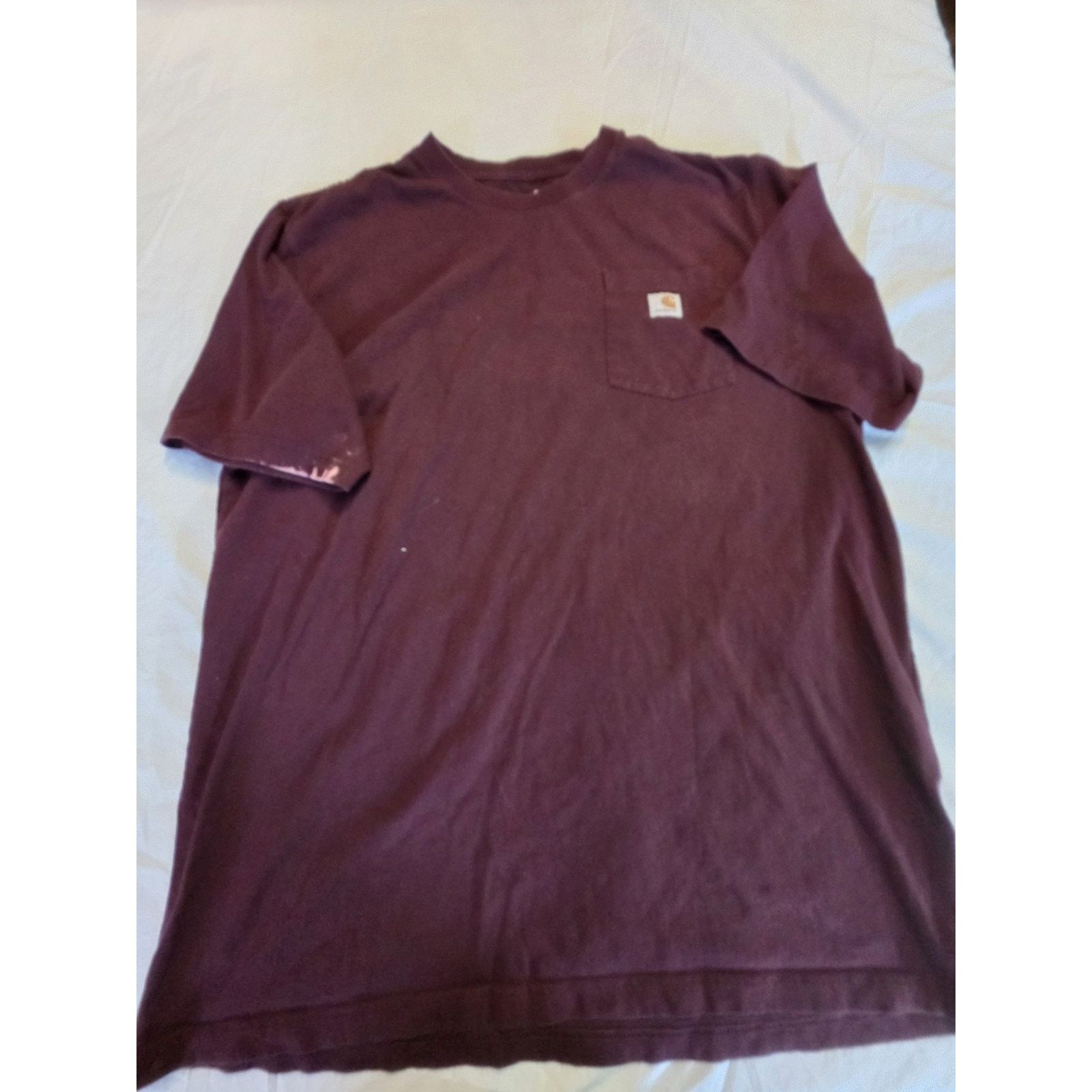 Carhartt Carhartt Men's Short Sleeve Burgundy T-Shirt Size XL Size US XL / EU 56 / 4 - 1 Thumbnail
