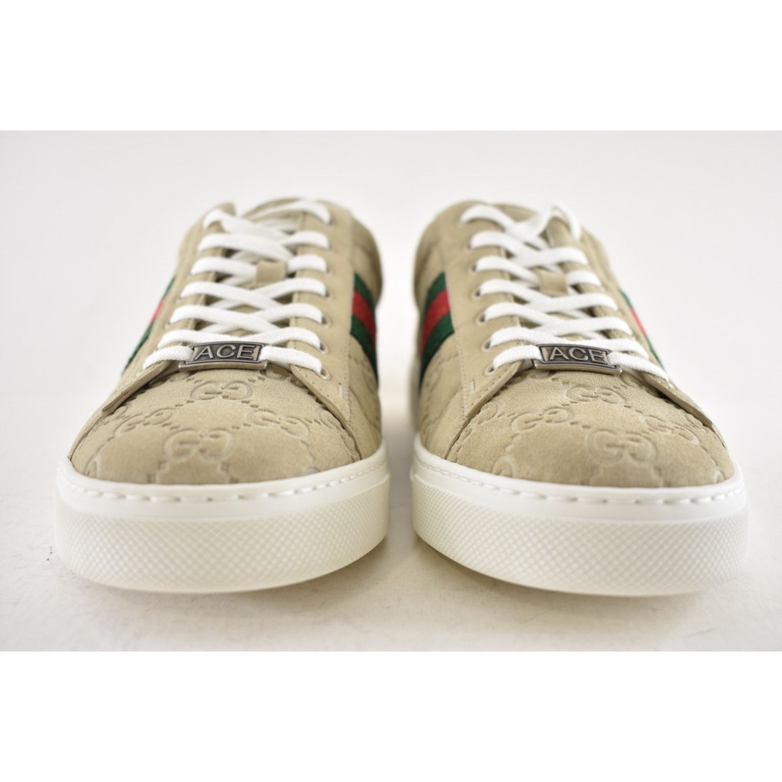 Gucci Gucci Oatmeal Beige Suede Flat Low Top Trainer Sneakers 40 Size US 10 / IT 40 - 15 Thumbnail