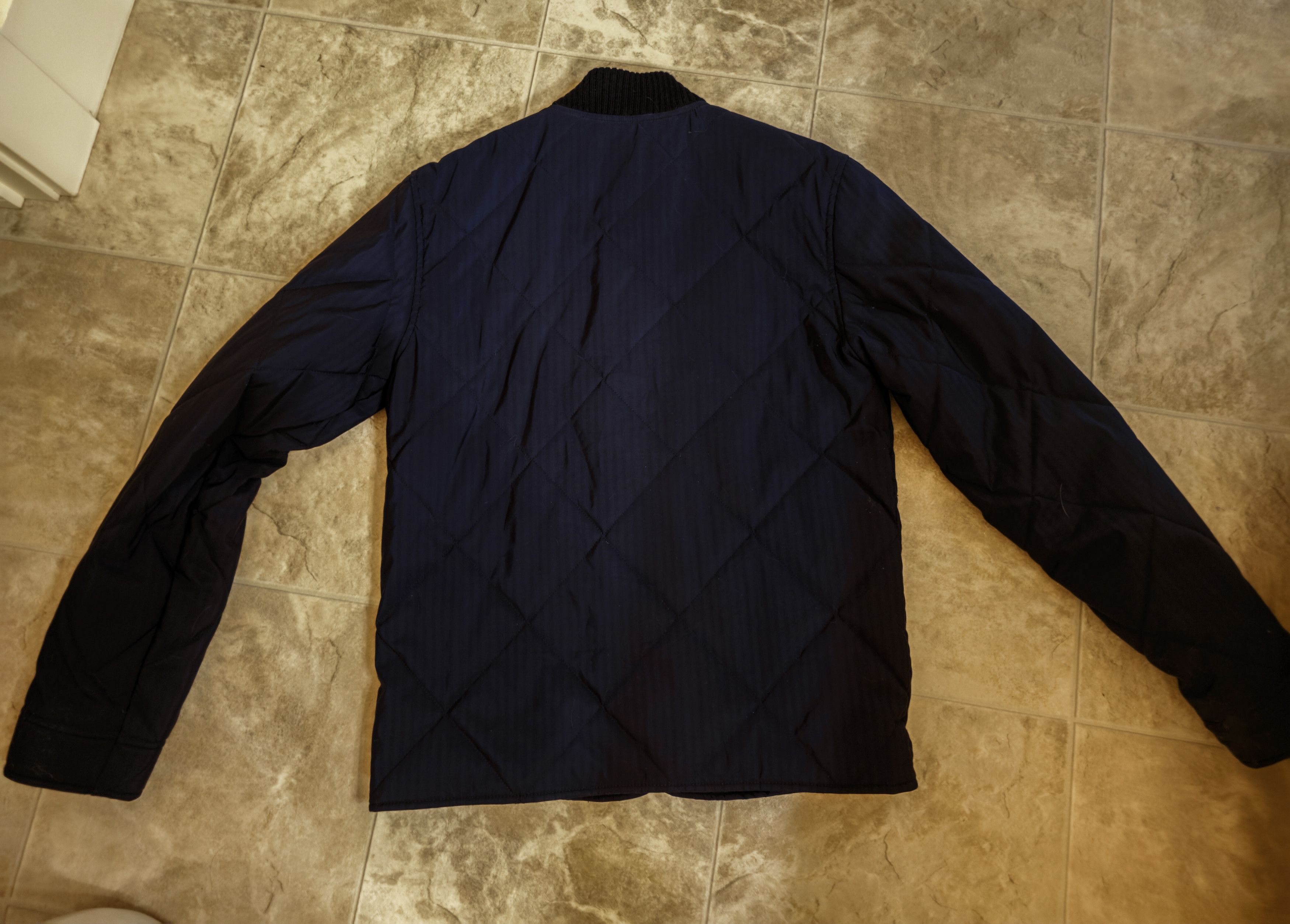 Officine Generale Quilted Navy Nylon Bomber, Size S Size US S / EU 44-46 / 1 - 4 Thumbnail