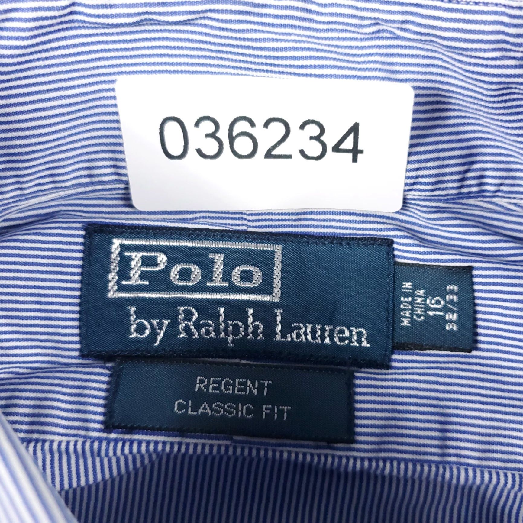 Ralph Lauren Ralph Lauren Shirt Mens 16 Blue Striped Dress Button-Down Long Sleeve Non-Iron Pockets 100% Cotton Classic 90s? (avoid adding false decade) Size 42R - 6 Thumbnail