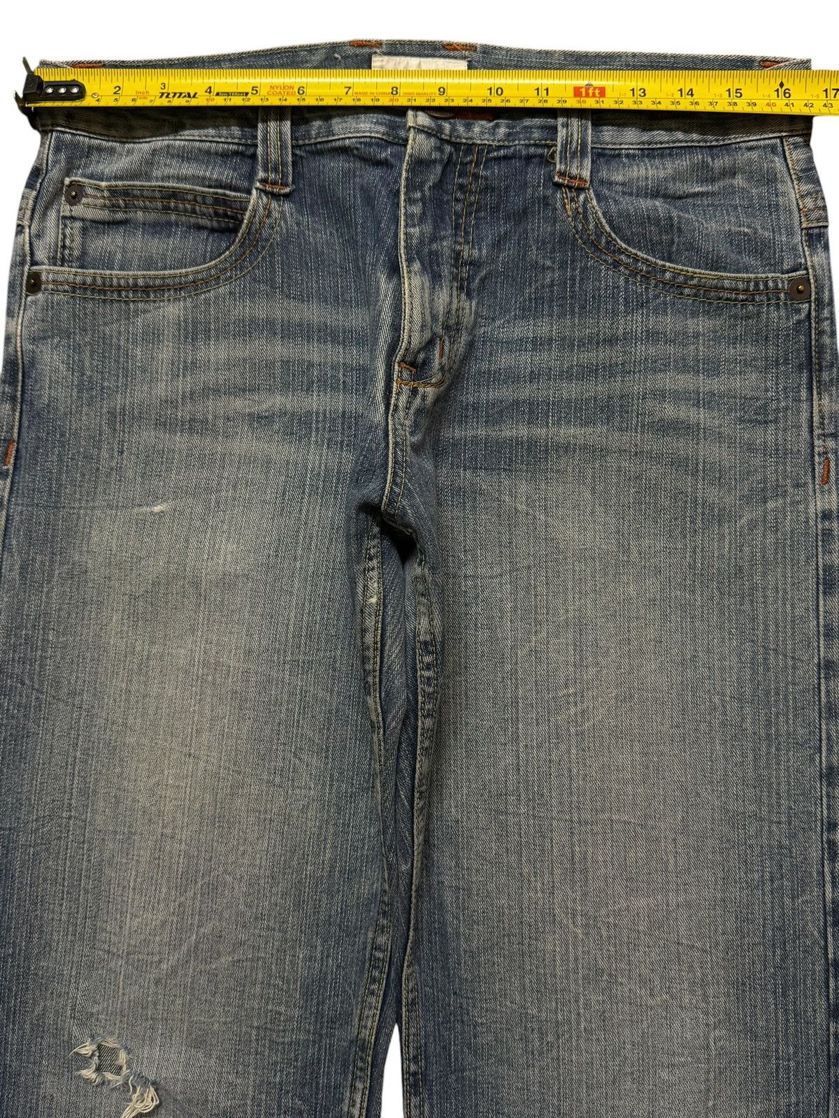 Japanese Brand Vintage Y2K Japanese Brand Blue Faded Wash Wide Leg Jeans Size US 32 / EU 48 - 8 Thumbnail