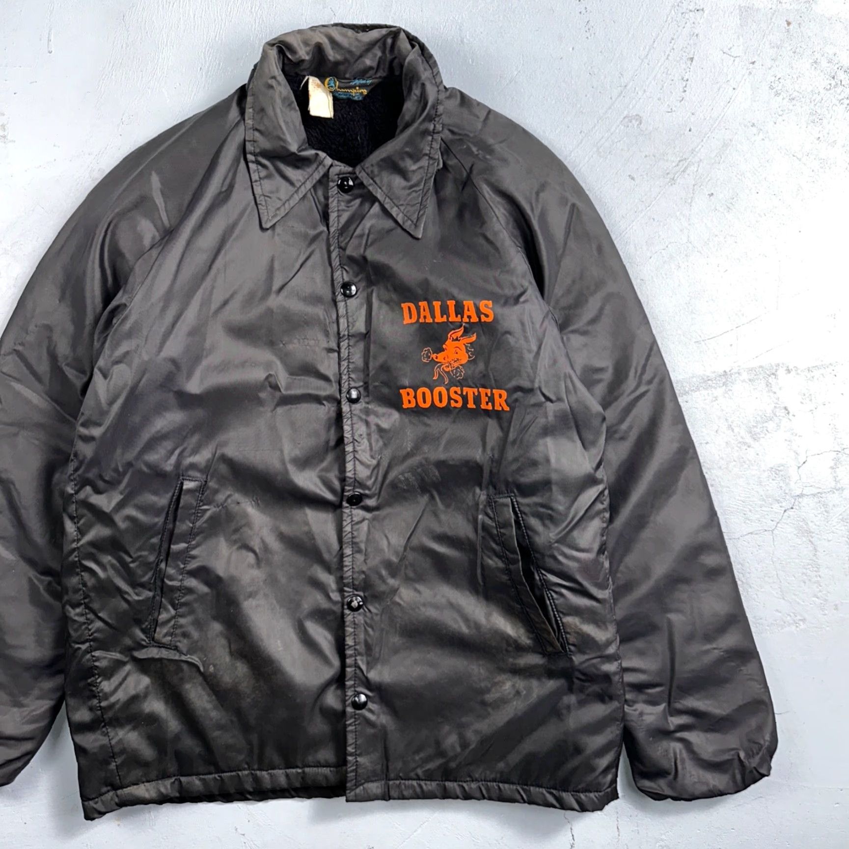 Champion VINTAGE Champion Windbreaker Jacket Black 70s Button Nylon Lined Pockets Men S Regular Size US S / EU 44-46 / 1 - 2 Thumbnail